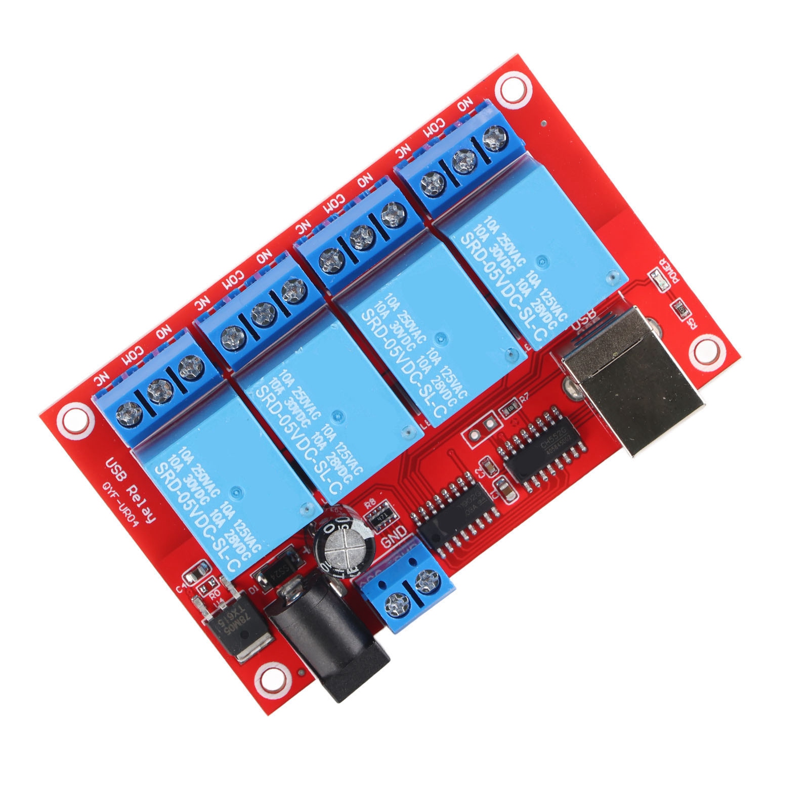 4-kanal-usb-relaismodul Für Automatisierte Steuerung, 5-v-gleichstromplatine, Pc-/sps-steuerung, 3 Betriebsmodi