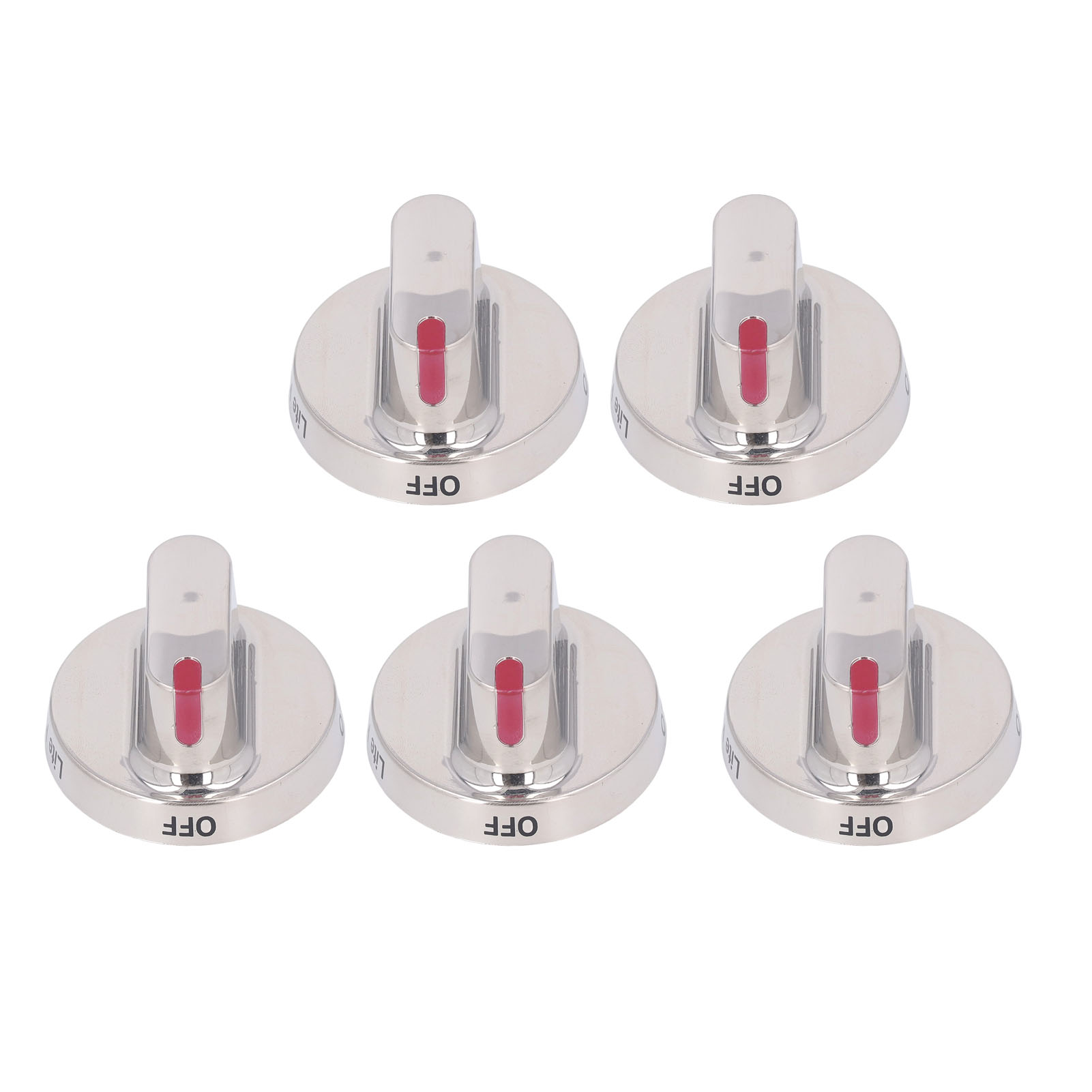 5 Edelstahl-gasherdknöpfe, Bedienelemente, Universelle Einstellknöpfe Für Dg64-00472a Und Dg64-00473a, 5-teiliges Set, Robust Und Einfach Zu Montieren.