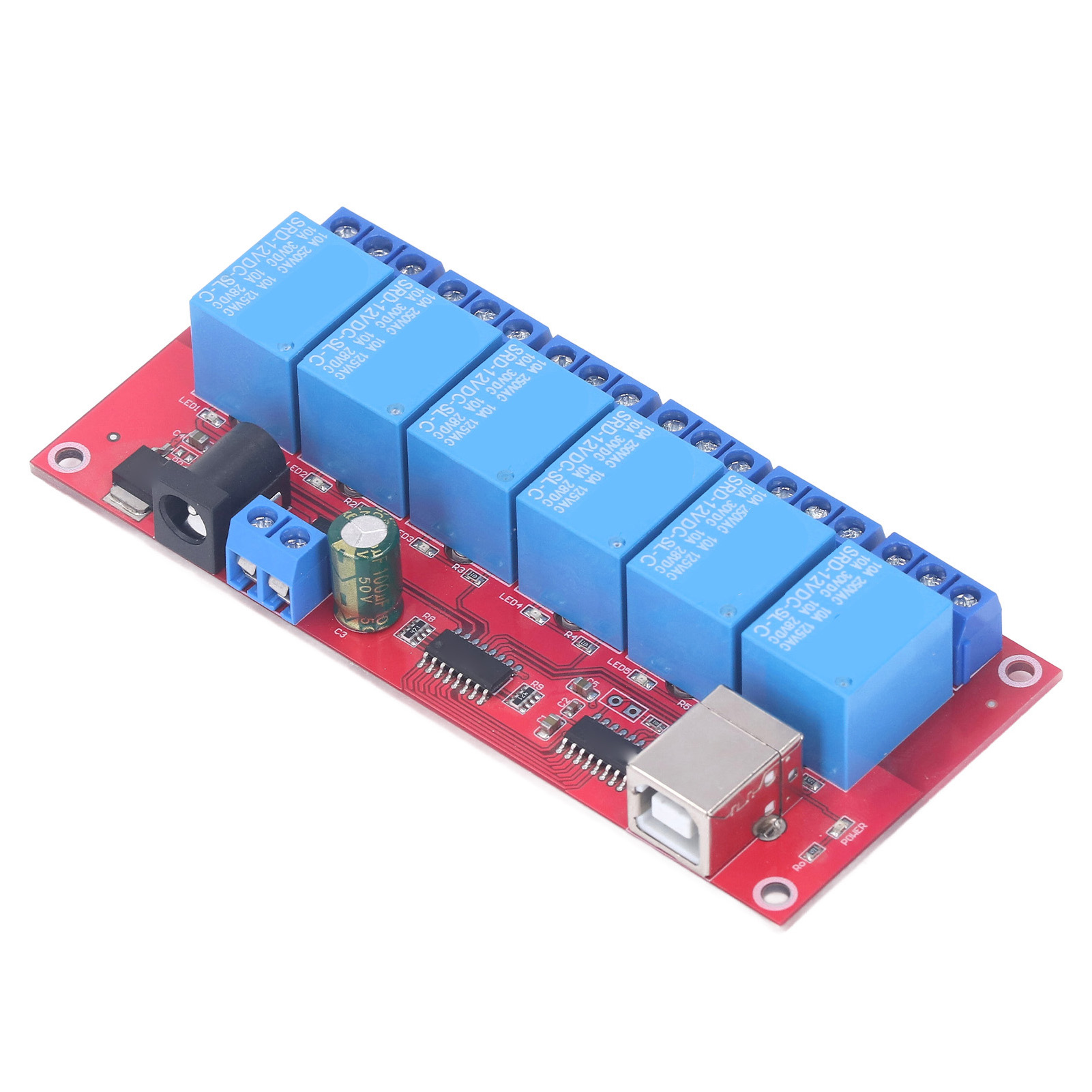 6-kanal-usb-modul, 12-v-relais Mit Einstellbaren Modi, Hid-steuerung, Treiberlose Platine Für Den Einsatz In Haus Und Landwirtschaft