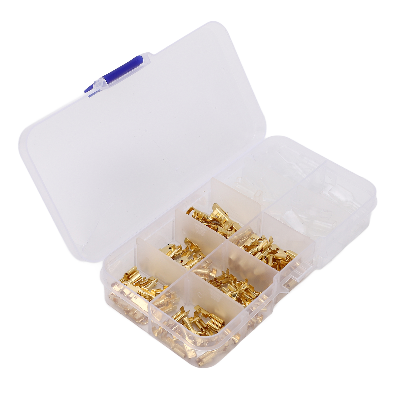 Packung Mit 135 Goldenen Gabelverbindern, Kaltcrimp-set Für Stecker Und Buchsen 2,8 4,8 6,3 Mm, Gepresste Elektrische Steckverbinder.
