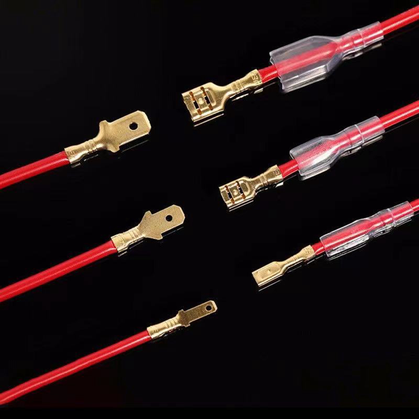 Set Aus 270 Gelben Schraubverbindern, Flachstecker/flachbuchsen 2,8 4,8 6,3 Mm, Mit Transparenter Schutzkappe, Wasserdicht Und Robust, Gewicht 0,13 Kg.