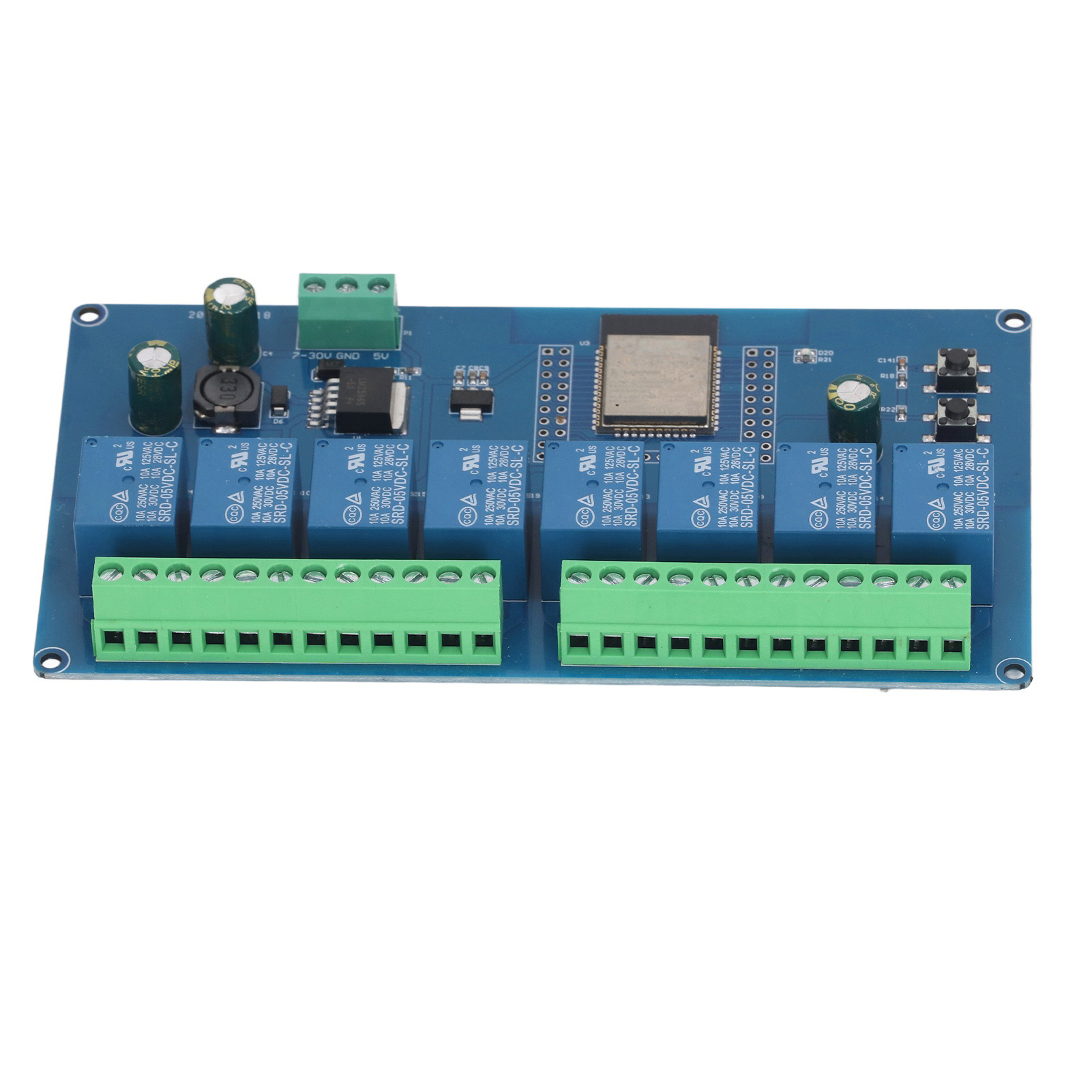 8-kanal-relaismodul Esp32 Wifi Ble Entwicklungsboard Esp32-wroom-32e Drahtlose Steuerspannung 5-30v Dc