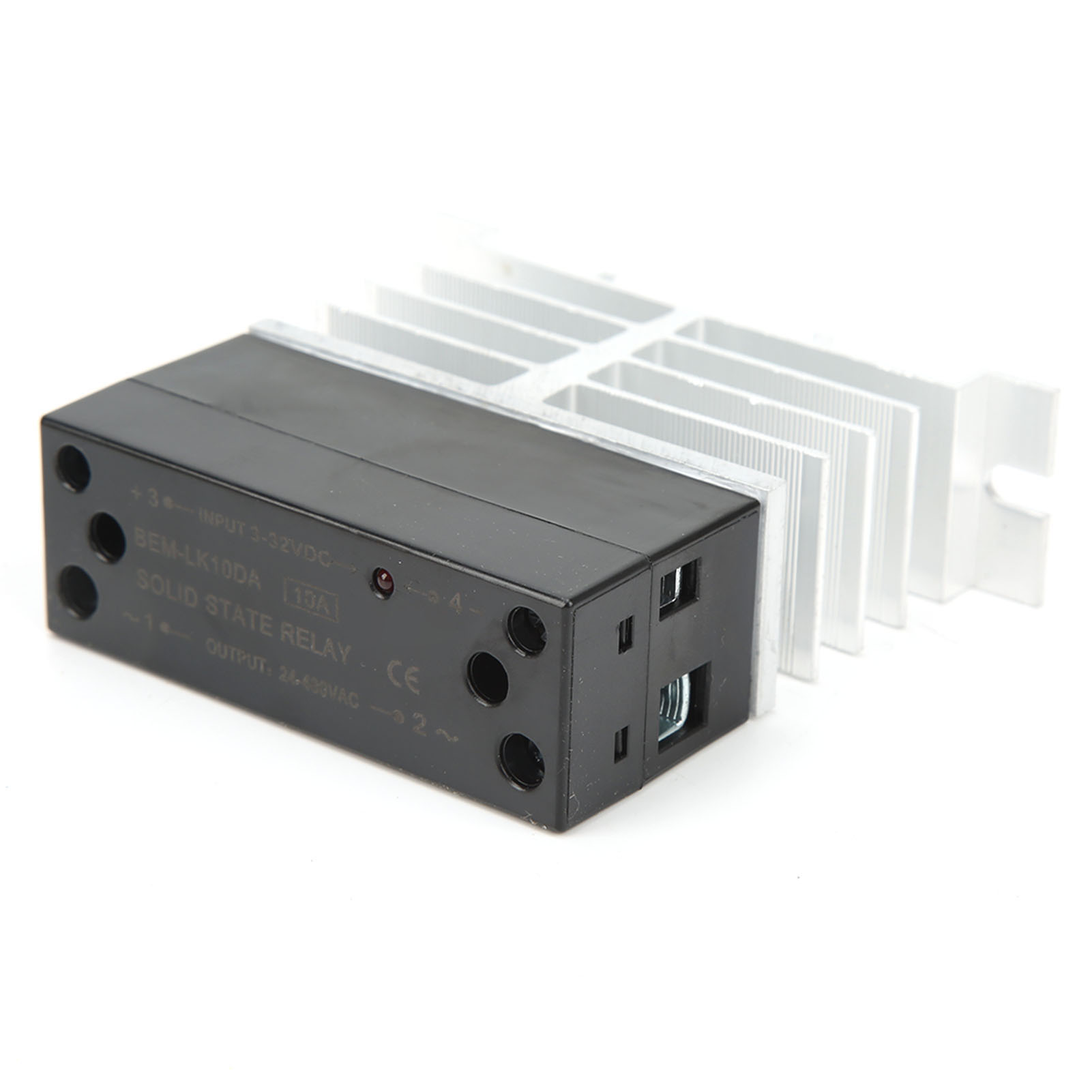 10a Halbleiterrelais Mit Kühlkörper, Ssr-modul Eingang 3-32vdc Ausgang 24-480vac, Robuster Lastregler Für Den Industriellen Einsatz.
