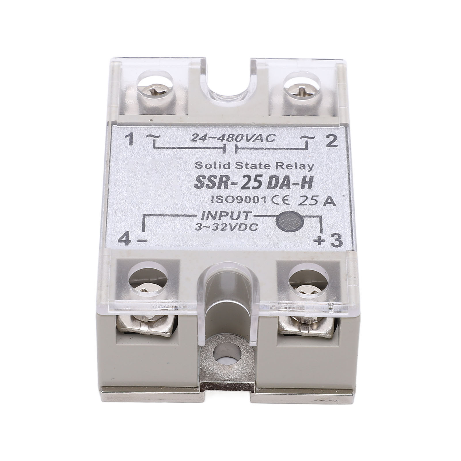 Einphasiges Ssr 25a Halbleiterrelais Mit Ac24-480v Spannungsregler, 3-32vdc Steuerung