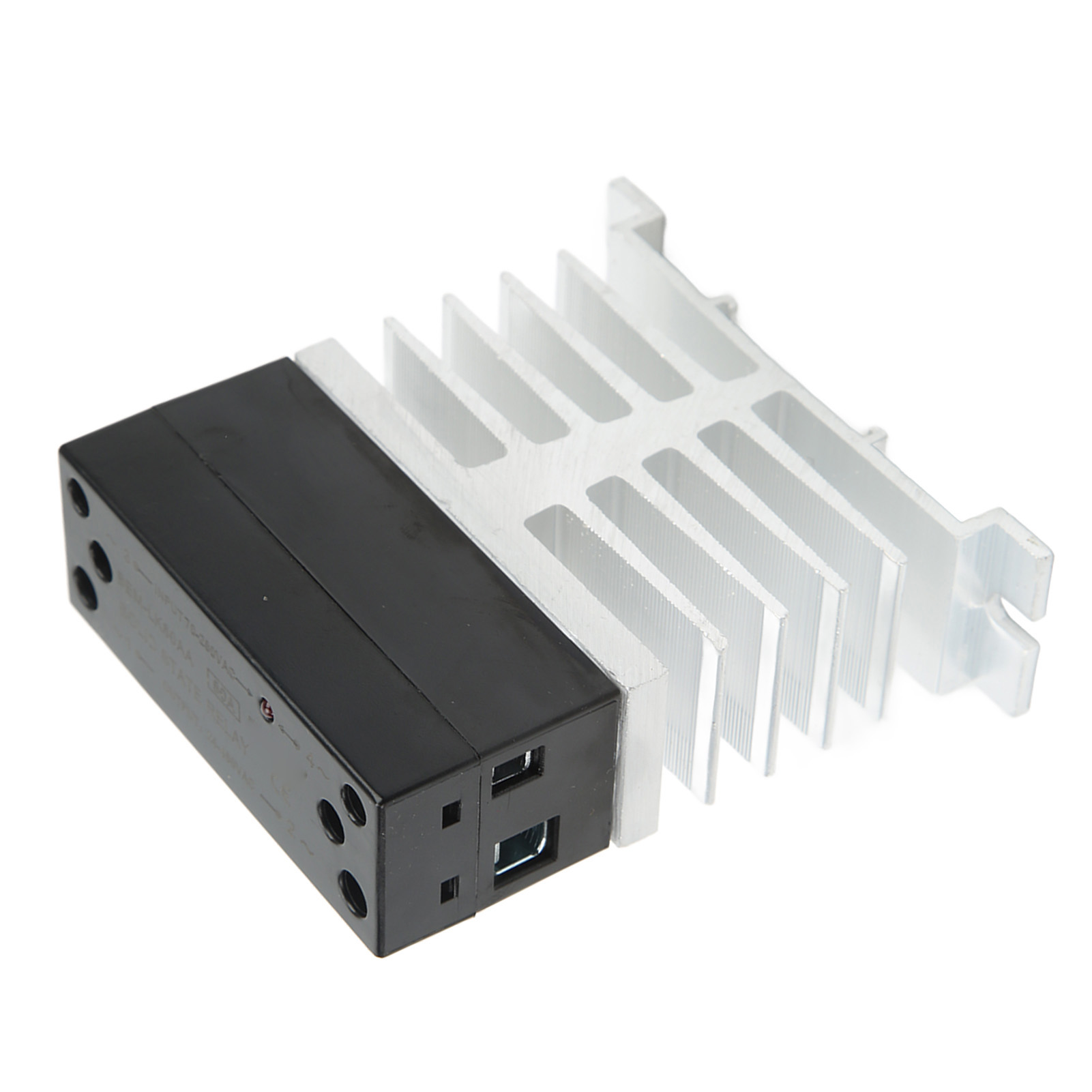 80a Ac-ac Halbleiterrelais Mit Flammhemmendem Kühlkörper, 70-280vac Eingang, 24-480vac Ausgang, Robustes Ssr-modul Für Den Industriellen Einsatz.