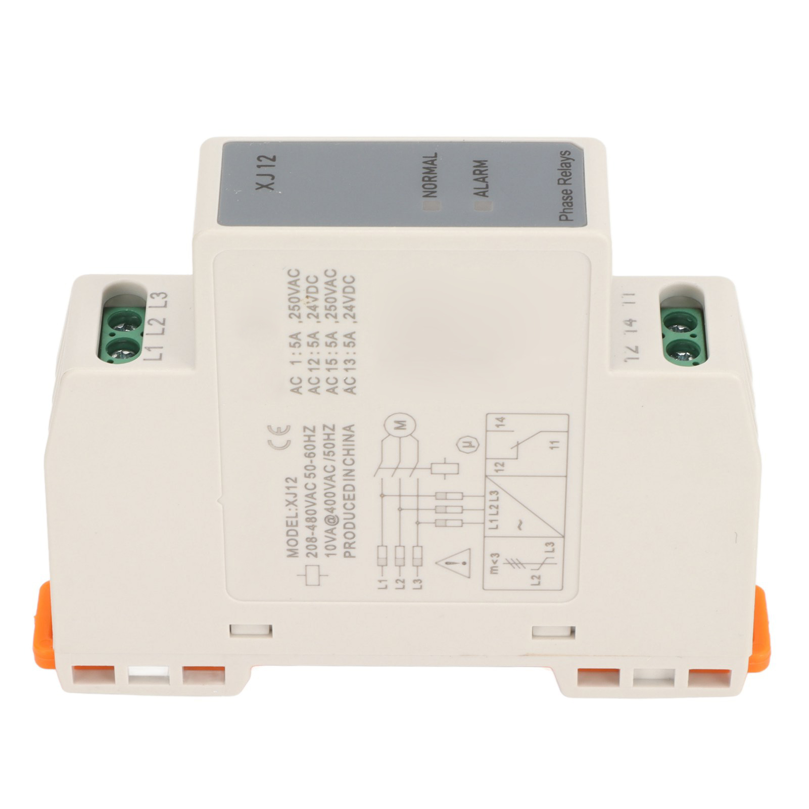 3-phasenfolgerelais, Leichtes Pc-gehäuse, Phasenausfallschutz Für Aufzugsmotoren 208–480 V Ac