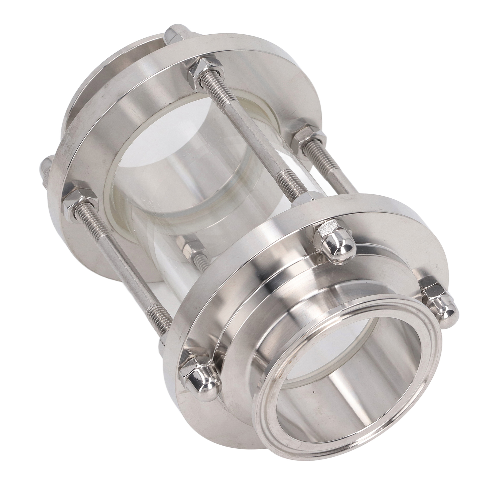 Inline-schauglas, Edelstahl, Gerader Durchfluss, Kragenanschluss Für Öl Und Luft, 76 Mm / 2,99 Zoll