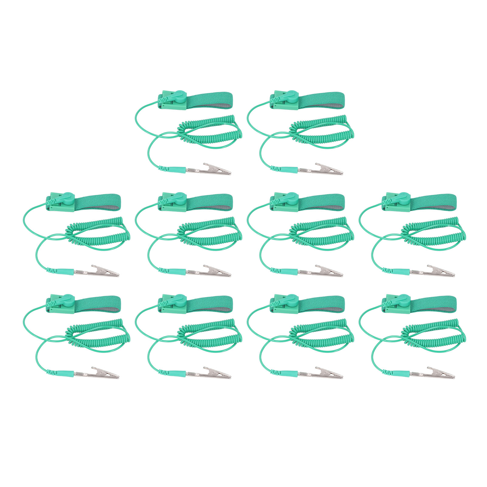 10er-pack Verstellbare Antistatische Pu-armbänder Mit 1-mω-widerstand, Langes Armband Für Elektronikgeräte, Esd-schutz, Erdungsarmband