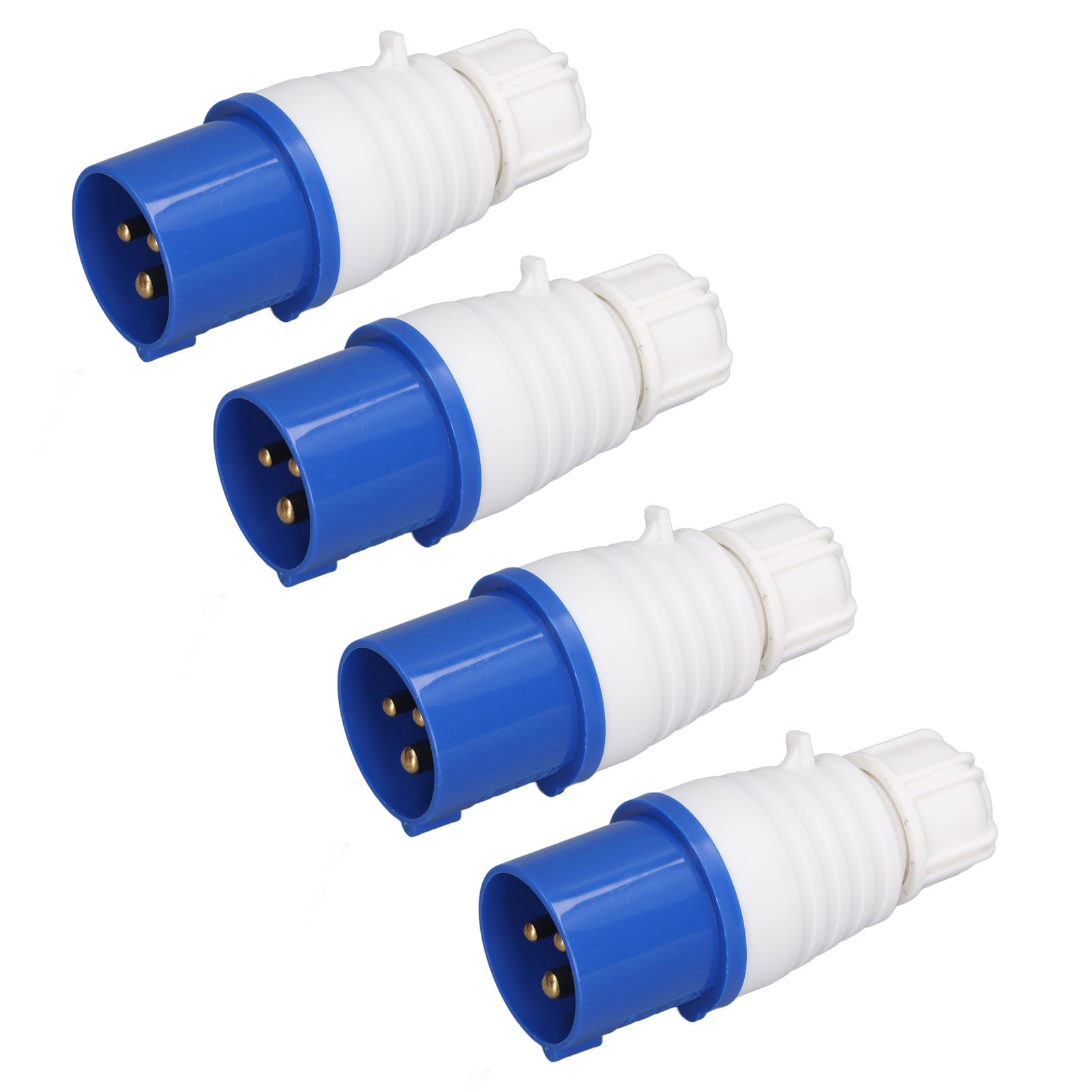 Industriestecker Mit 4 Steckdosen, 16 A, 3-polig, Schutzart Ip44, Wasserdicht, Ersatz Für Pp- Und Messingsockel, 220–250 V, Robust