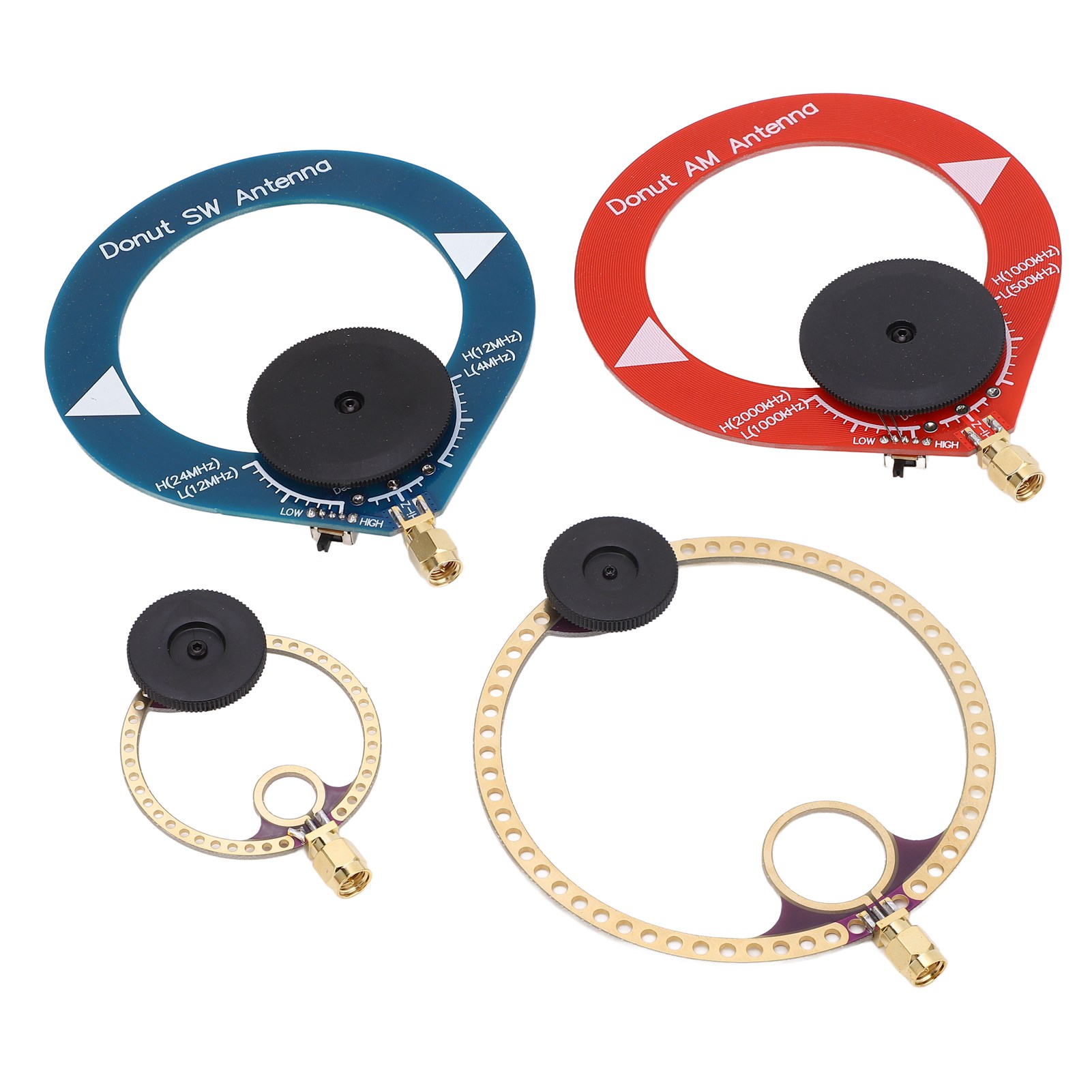 Satz Mit 4 Mini-loop-antennen Für Uhf/vhf/am/sw-transceiver Für Kurzwellenrundfunk