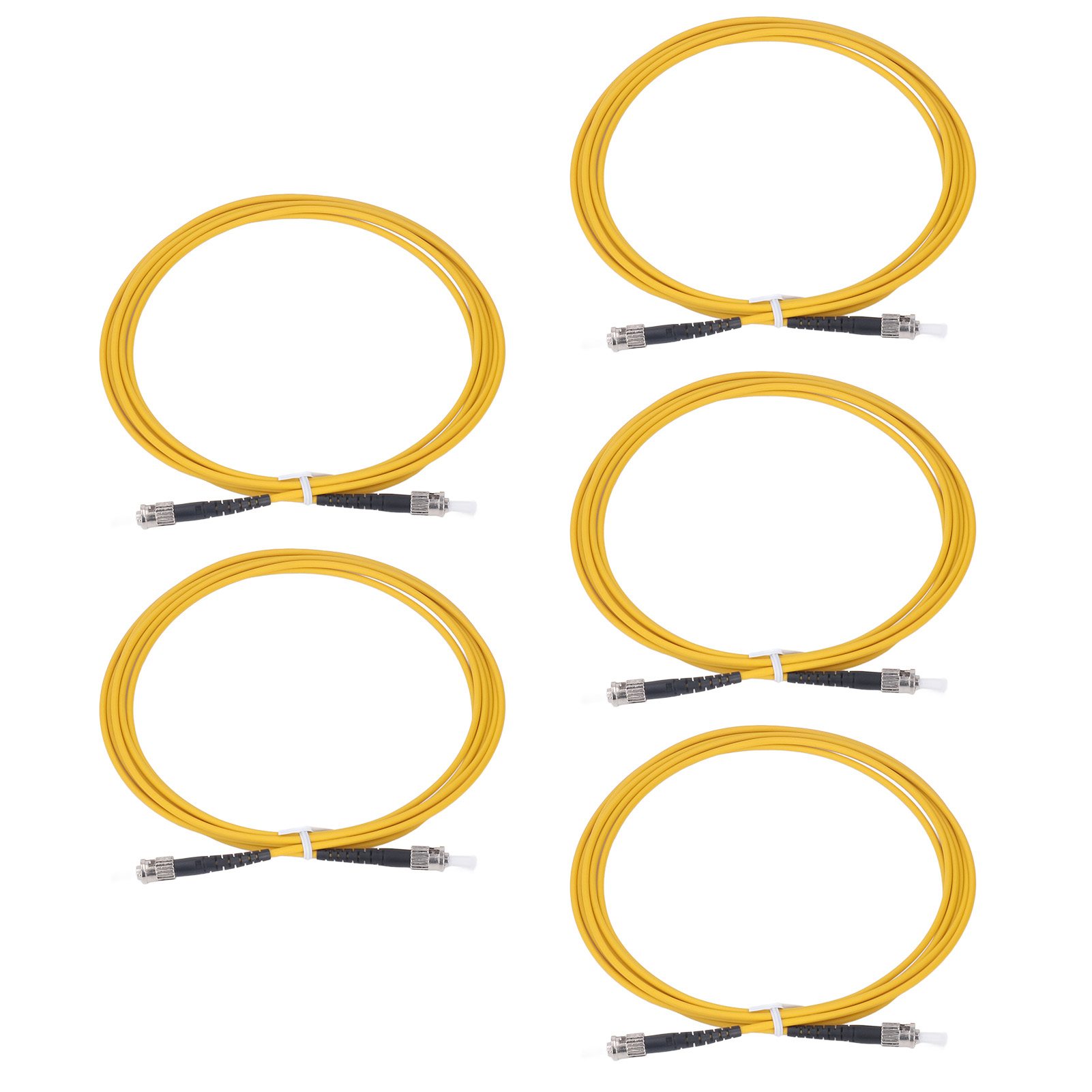 St-st 3m Glasfaserkabel, 5 Stück, Halogenfreier Lszh-mantel, Glasfaser-patchkabel, 3-meter-verlängerung, Flammhemmend, Raucharm, St-stecker, Professionelle Qualität