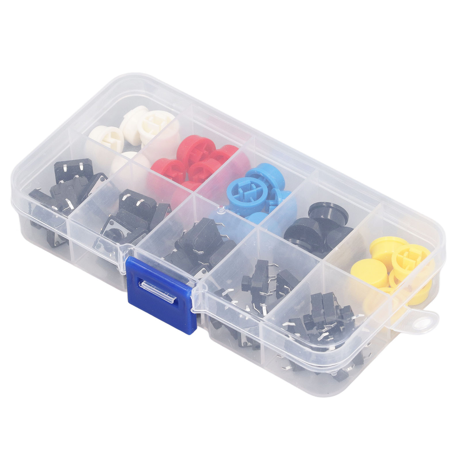 Packung Mit 25 Runden Taktilen Schaltern (12 X 12 X 7,3 Mm), 4-polige Smd-taster Für Leiterplatten, Mit Kappe