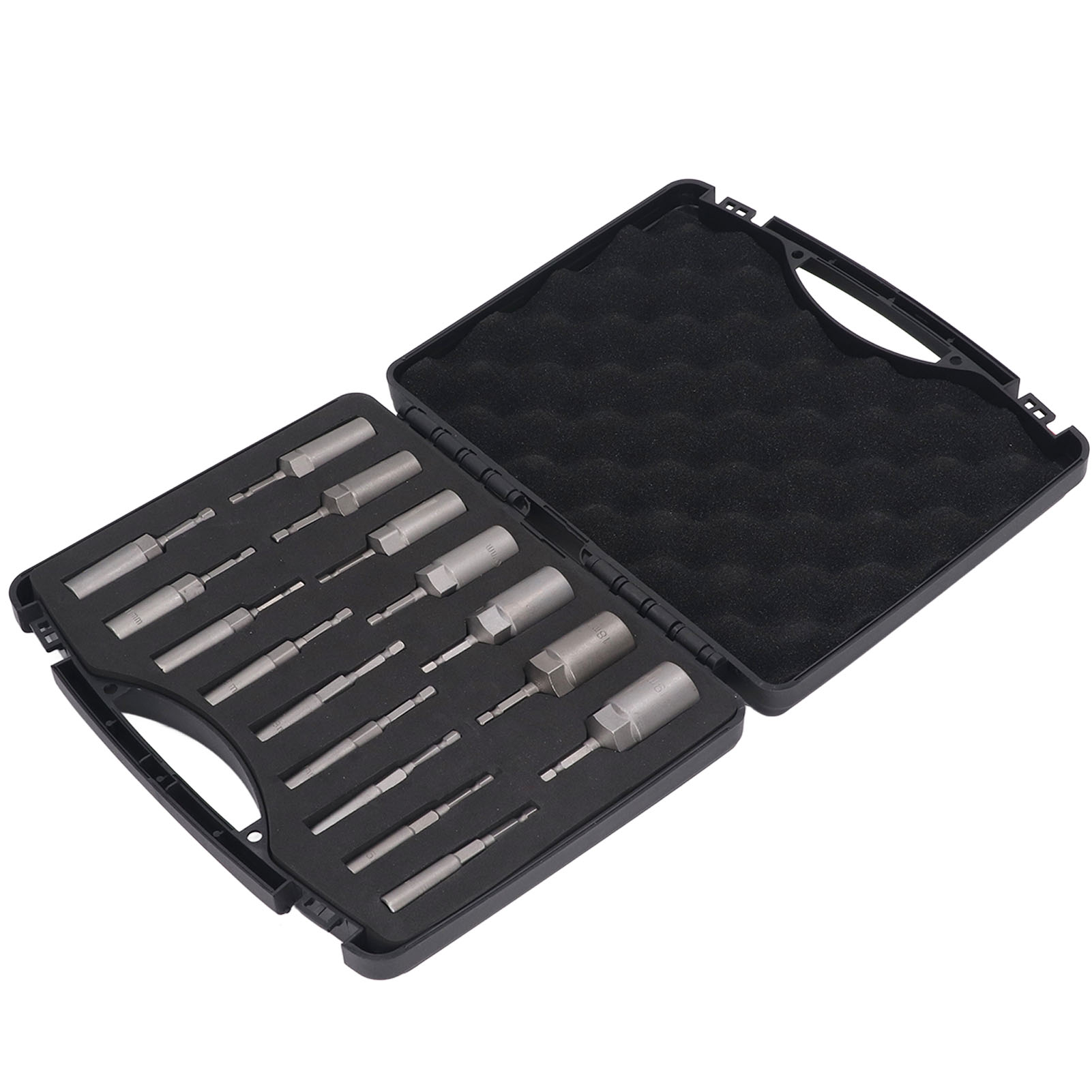 Satz Mit 16 Sechskant-schlagschraubeinsätzen Mit Adaptern, Tiefen Bits Für Elektroschrauber Und Schlagschrauber, 1/4-zoll-bohrfutter, Aus Robustem Stahl.