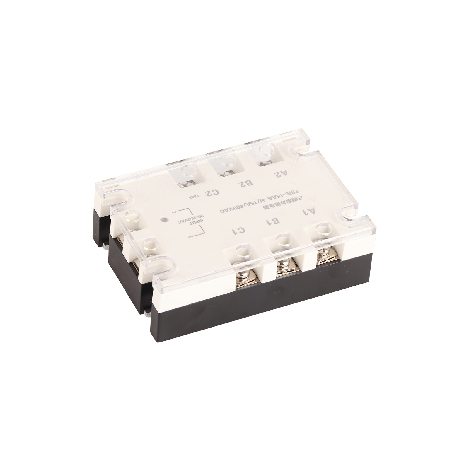 Dreiphasiges 15a Halbleiterrelais, Schnelles Schalten, Geräuschlos, Ssr Ac-ac 90-250vac Bis 24-480vac, Tsr 15aa H Modul, Ideal Für Die Industrielle Automatisierung.