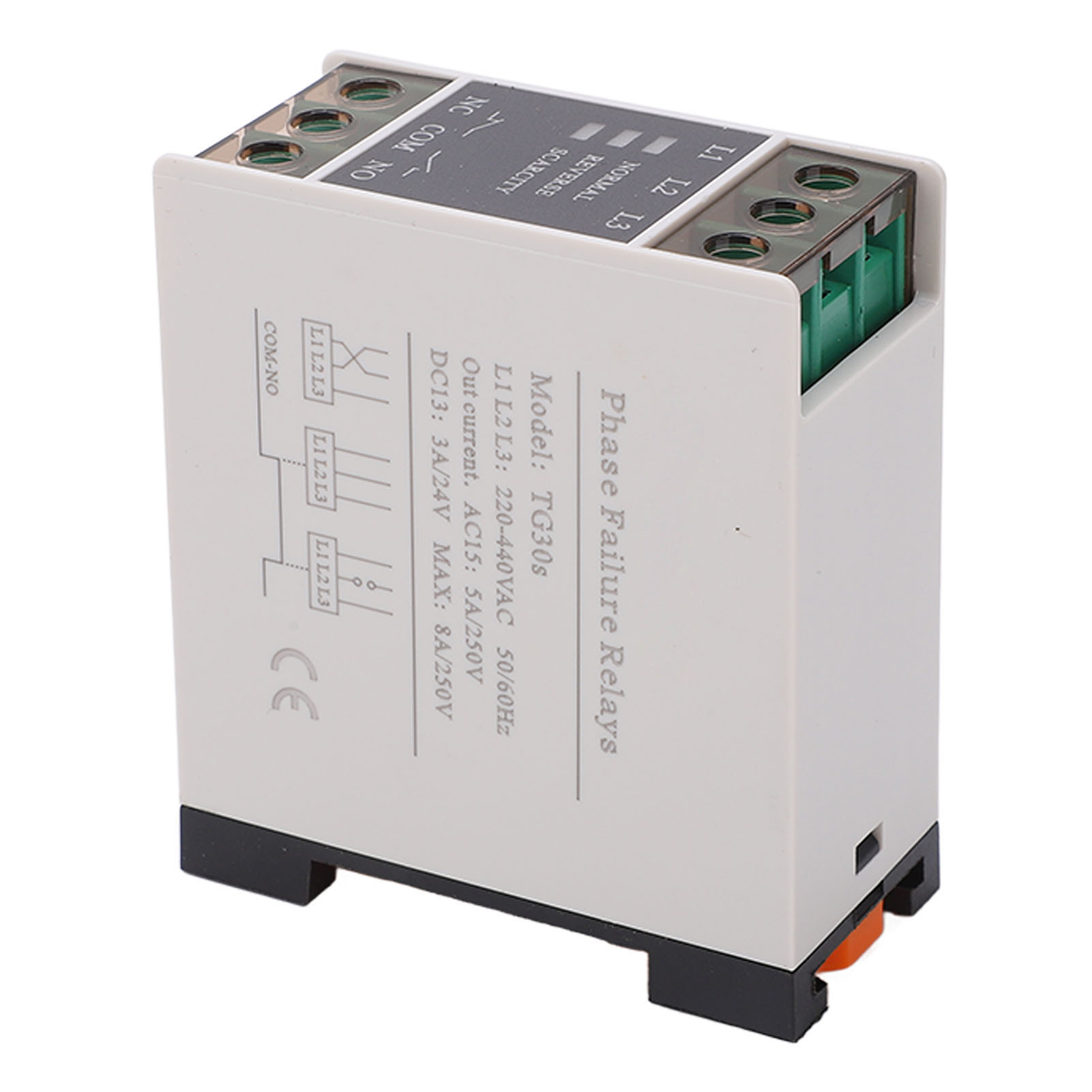 220-440vac Phasenanschnittsrelais, Sequenz- Und Phasenausfallschutz, Feuerfeste Din-schiene, Modulare Installation, Elektrisches Gehäuse.