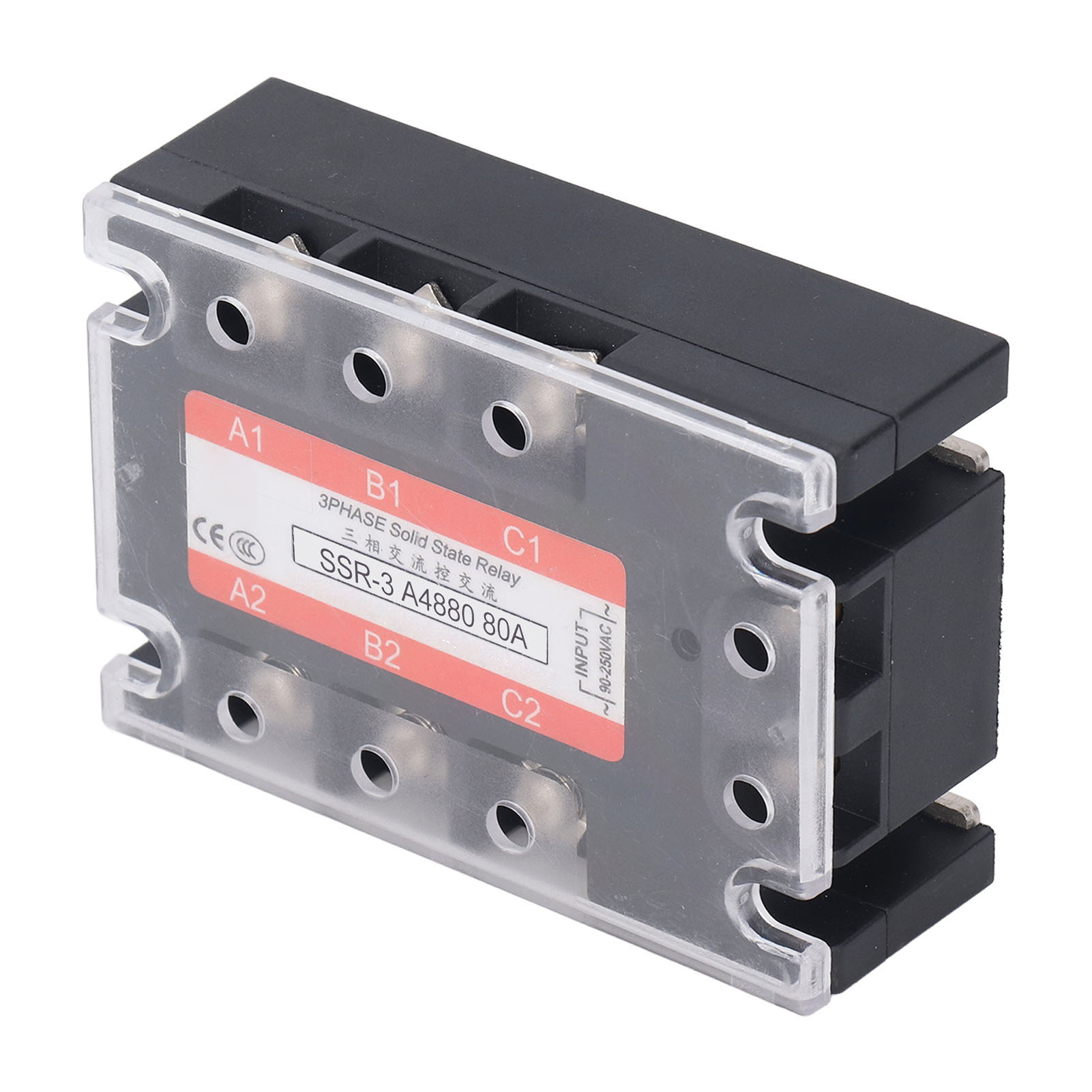 Dreiphasiges Halbleiterrelais, 80 A, 480 V Ac, Bidirektionaler Scr-ausgang, 600 V Ac Spitzenspannung, Ac-ac-ssr-modul, Elektronischer Leistungsschalter