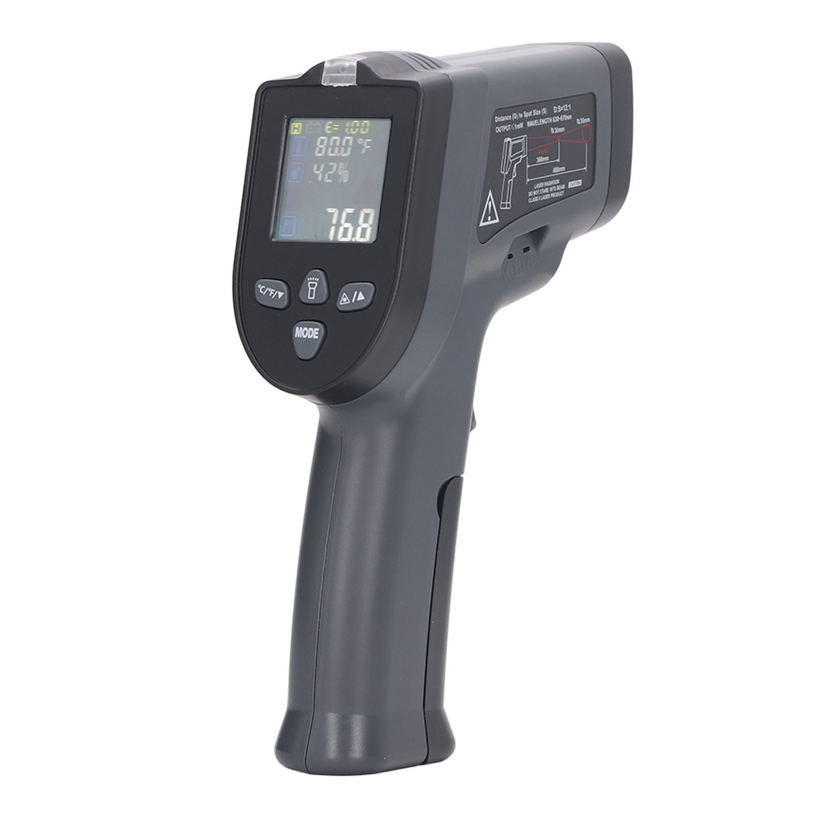 Digitales Lcd-thermometer Mit Hintergrundbeleuchtung, Betriebsanzeige, Thermoelement-sonde Typ K, Ncv-funktion Und Präziser Temperaturmessung
