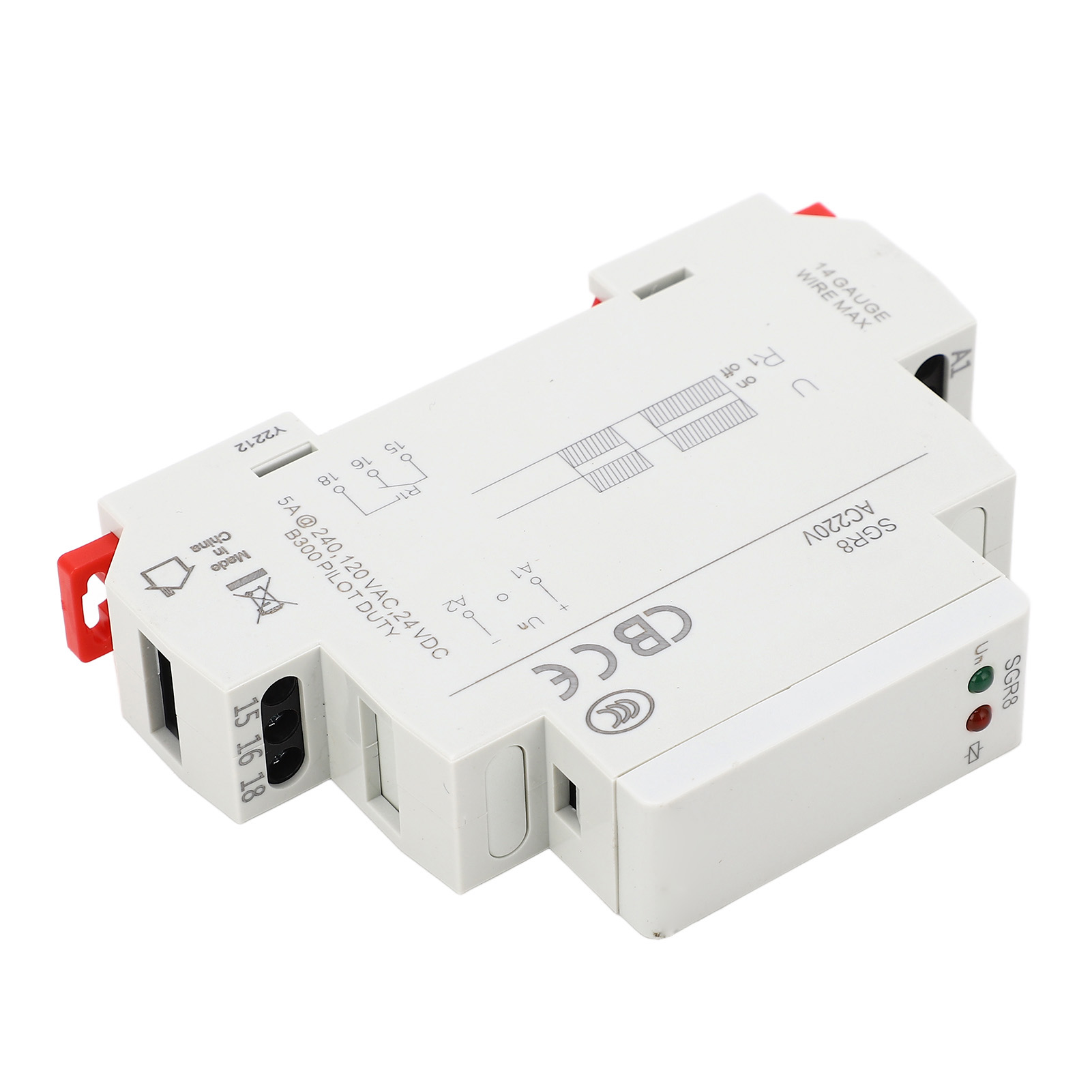 5a/16a 12-240v Ac/dc Hilfsrelais Mit Led-sicherheitsanzeige