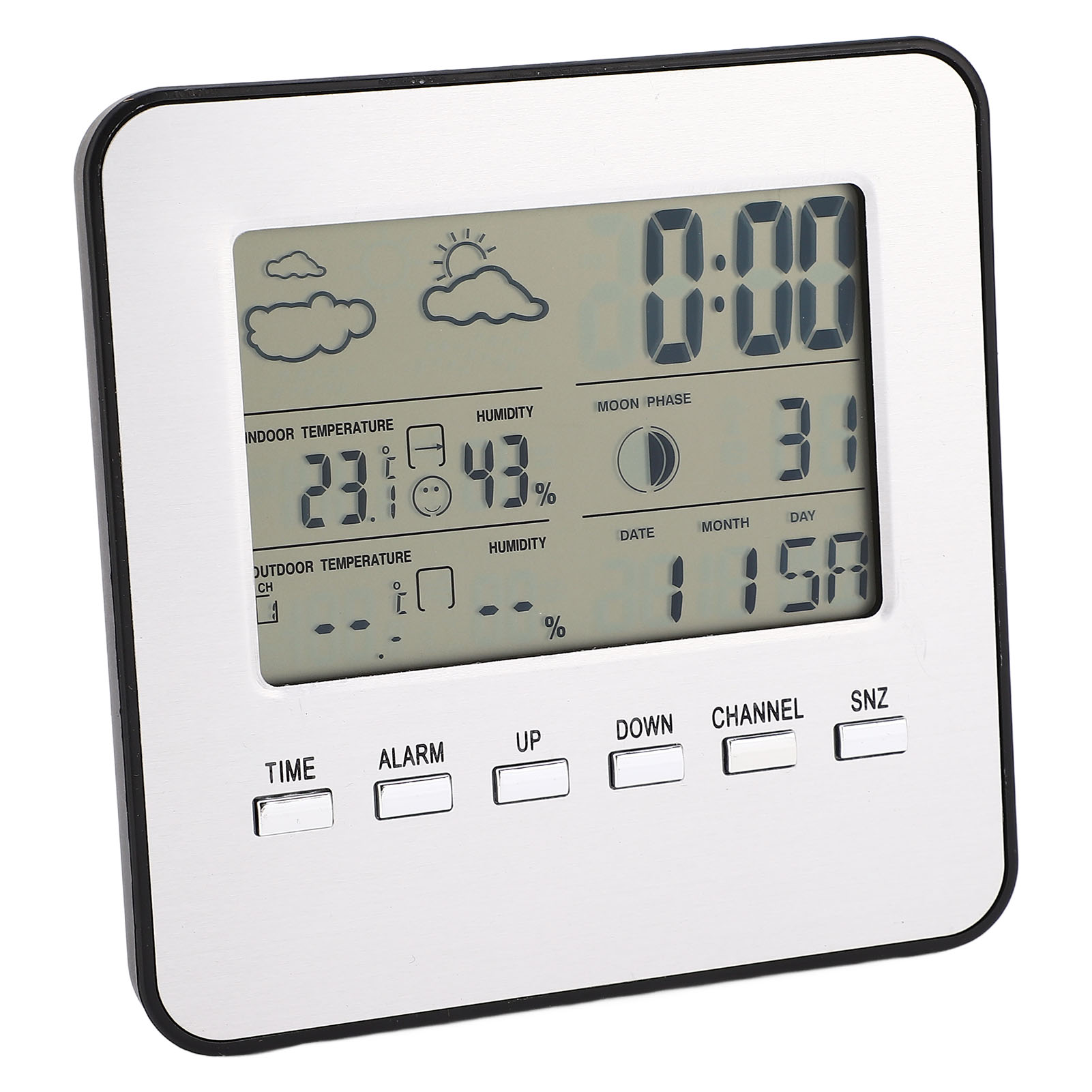 Drahtloser Temperatur- Und Feuchtigkeitssensor, Energiesparendes Wand-thermo-hygrometer, Mehrsprachiges Display (7 Sprachen)