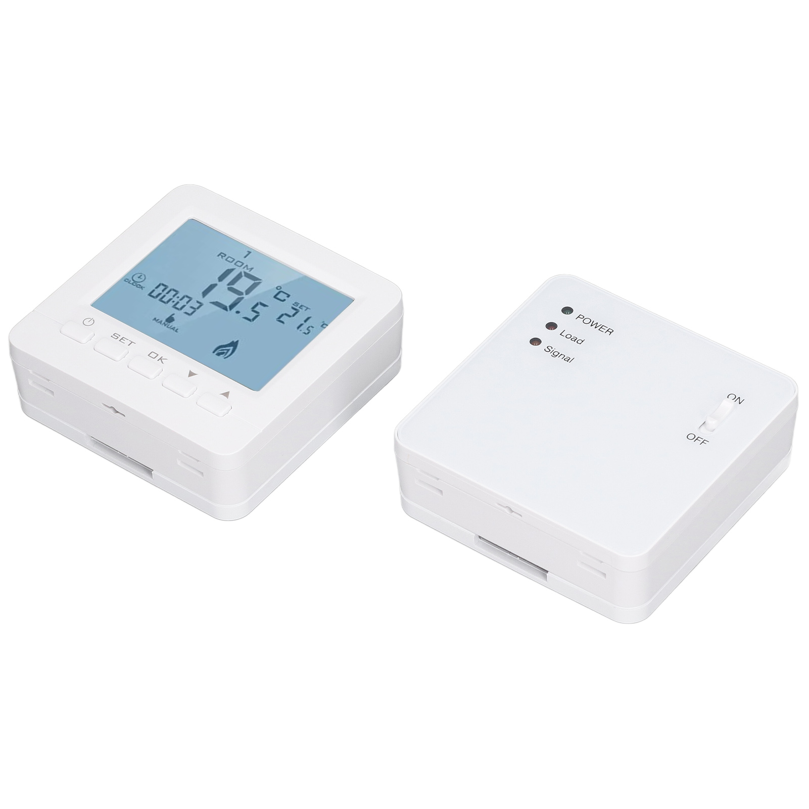 Funkgesteuerter Programmierbarer Thermostat, Feuerfester Elektrischer Temperaturregler Ac230v, Intelligente Heizung Mit Fernbedienung.