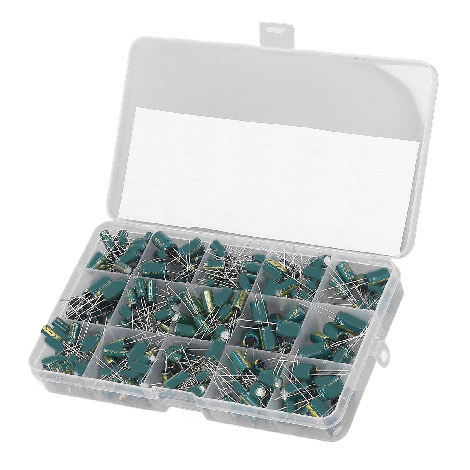 Set Mit 225 Aluminium-elektrolytkondensatoren, 15 Werte, 16–50 V, 1–470 Μf, Niederohmige Radialbauweise Für Elektronikreparaturen