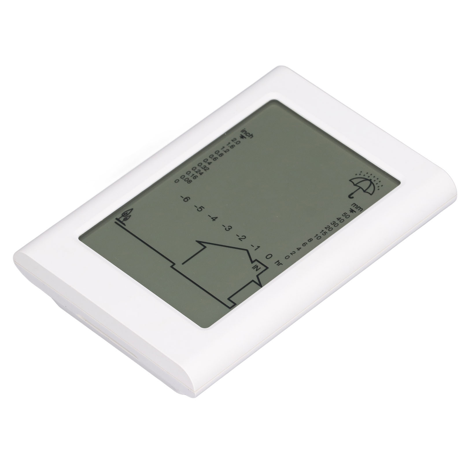 Digitaler Regenmesser Für Den Außenbereich, 3-in-1-wetterstation Mit Gartensensor Und Orangefarbener Hintergrundbeleuchtung, Thermometer Und Hygrometer Für Zuhause