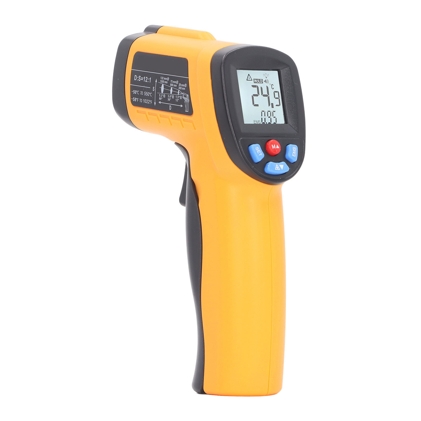 Industrielles Digitales Lcd-infrarot-thermometer, Berührungsloses Temperaturmessgerät Für Boden, Küche Und Haushalt
