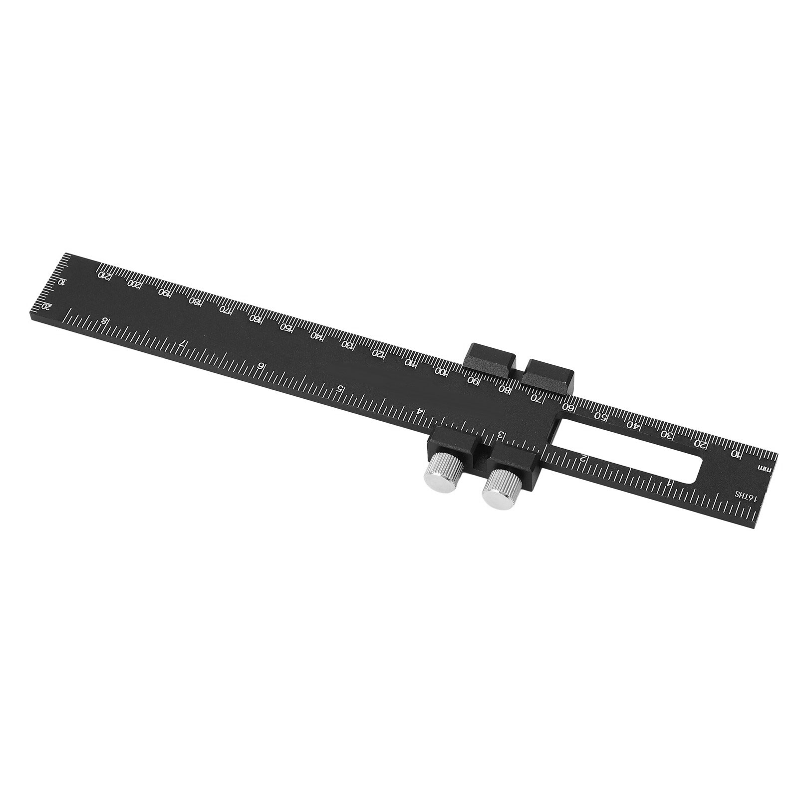 Aluminium-winkelmaßstab Für Holzbearbeitung, Verstellbarer Schiebeanschlag, Zum Nachzeichnen Und Markieren, Metrische Und Zoll-skala, 20 Cm.