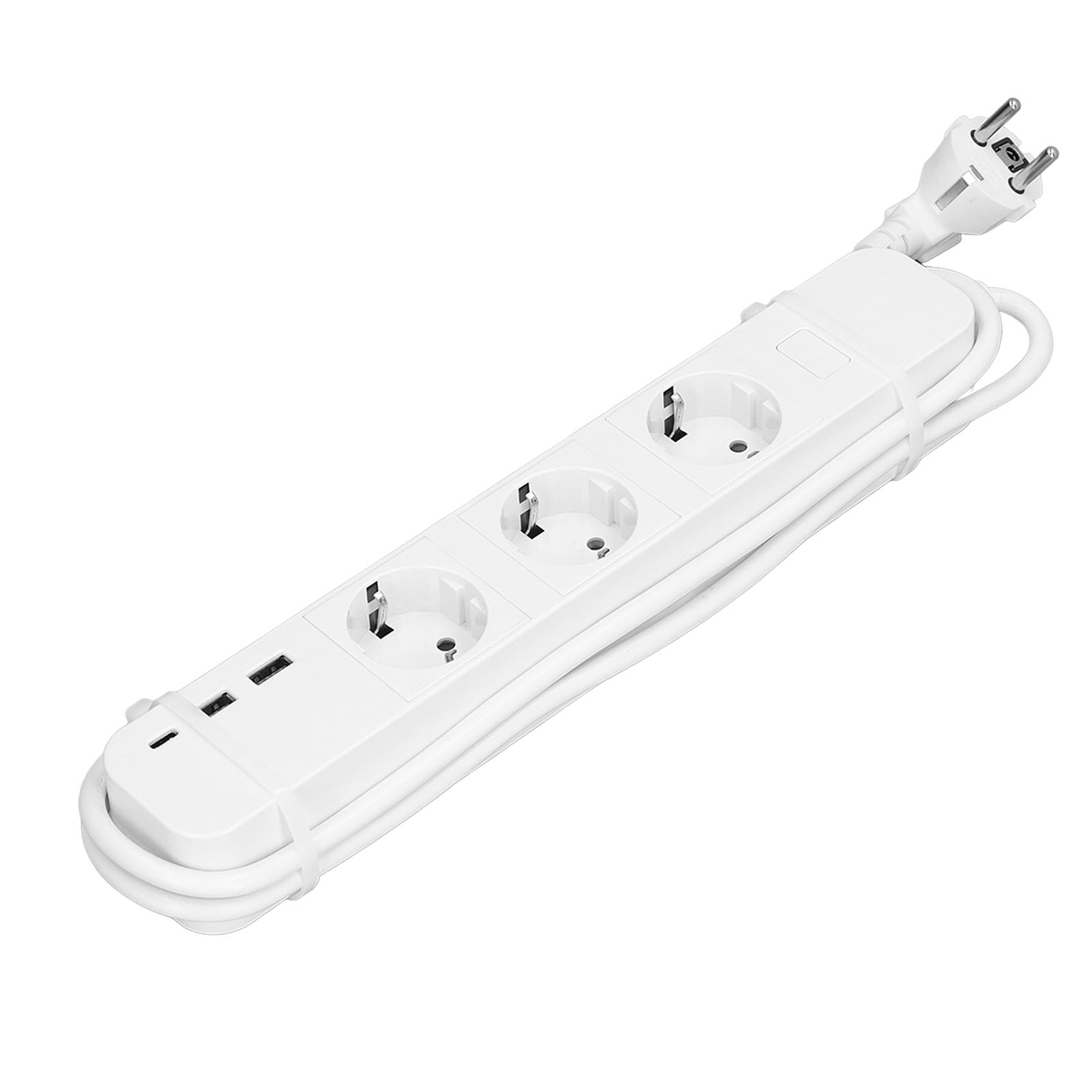 Intelligente Steckdosenleiste Mit 3 Steckdosen, 2 Usb-anschlüssen Und 1 Usb-c-anschluss, Hauptschalter, Tuya-kompatibel, Eu-stecker (100–250 V, 2,4 Ghz, 10 A), Smart-home-zentrale