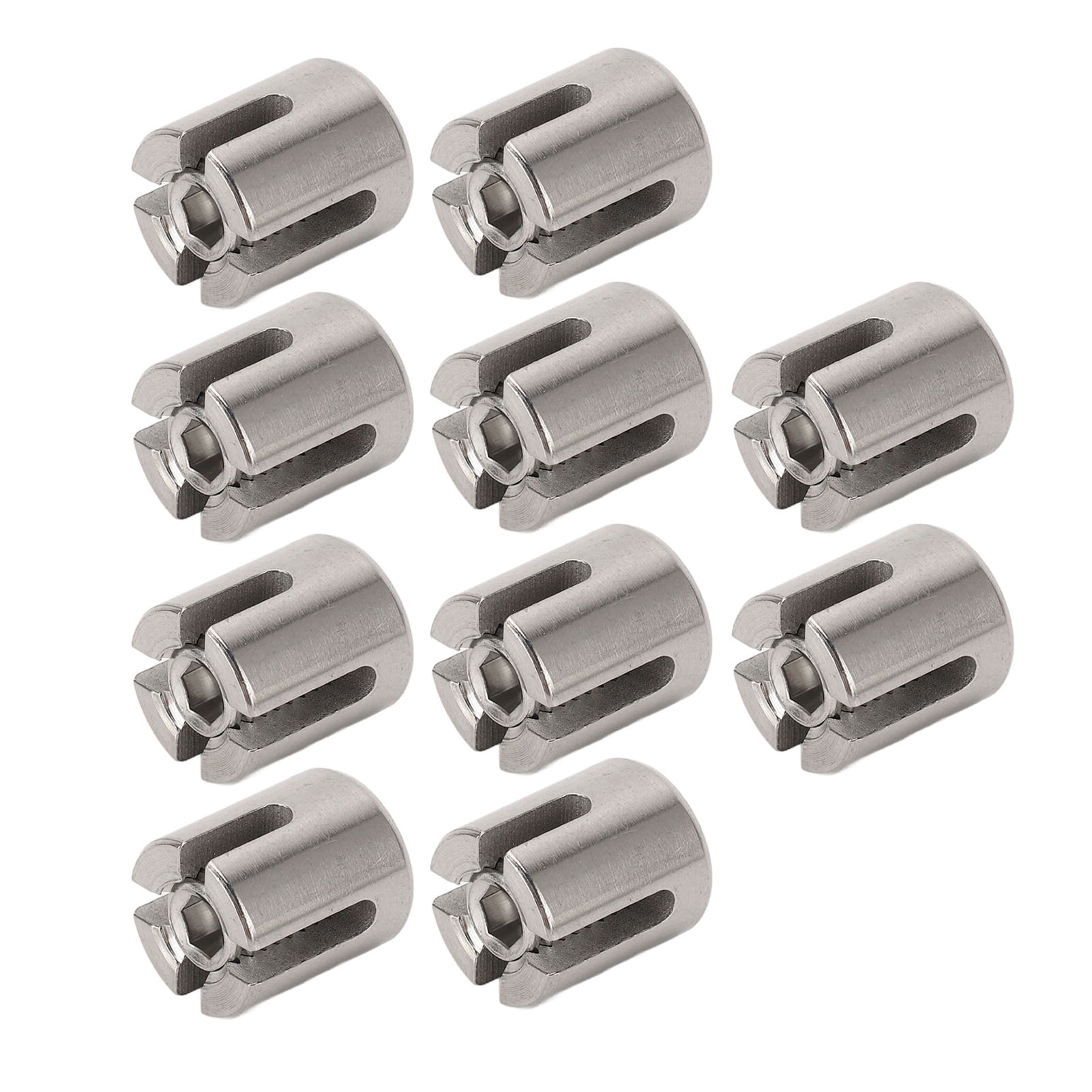 Packung Mit 10 Kreuzkabelklemmen Aus Edelstahl 316, Kabelklemmen Für Geländer, Wandmontagezubehör, 3 Mm Durchmesser