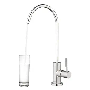 Küchenarmatur Aus Edelstahl Für Kaltwasser, Waschtischarmatur, Wasserfilterarmatur, 1 Stück, Gebürsteter Edelstahl