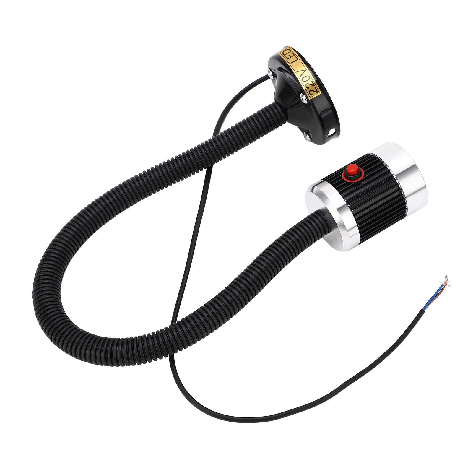 Industrielle 220-v-led-lampe Für Cnc-drehmaschinen, Flexibler Schwanenhals, Runder Magnetfuß, 5 W, Werkstattbeleuchtung Für Werkzeugmaschinen