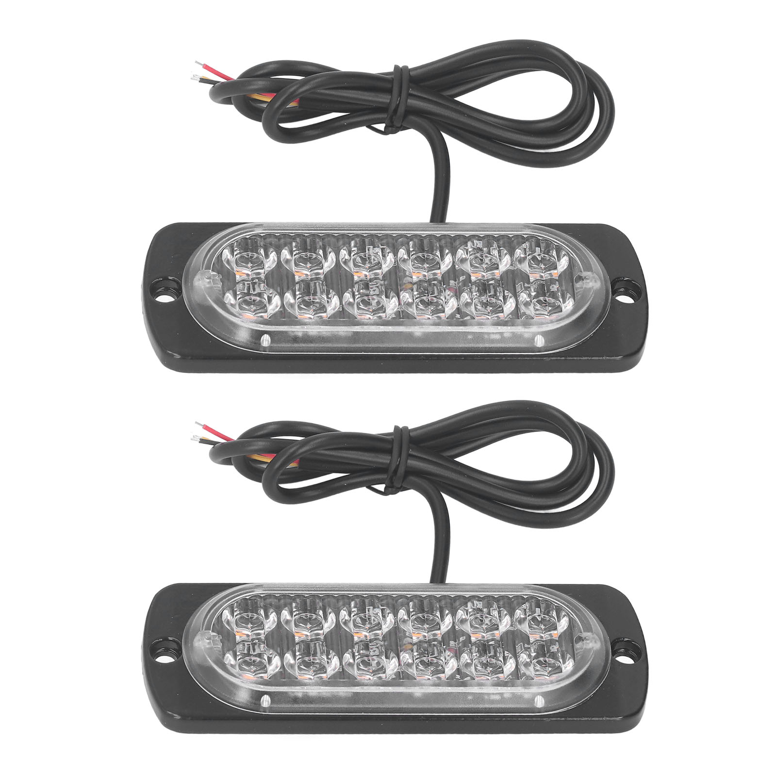 2er-pack Lkw-seitenmarkierungsleuchten, 12 Leds, Leistungsstarker Hochleistungs-chip, 36 W, 12–24 V, Gelbes Blinklicht Für Mehr Sicherheit