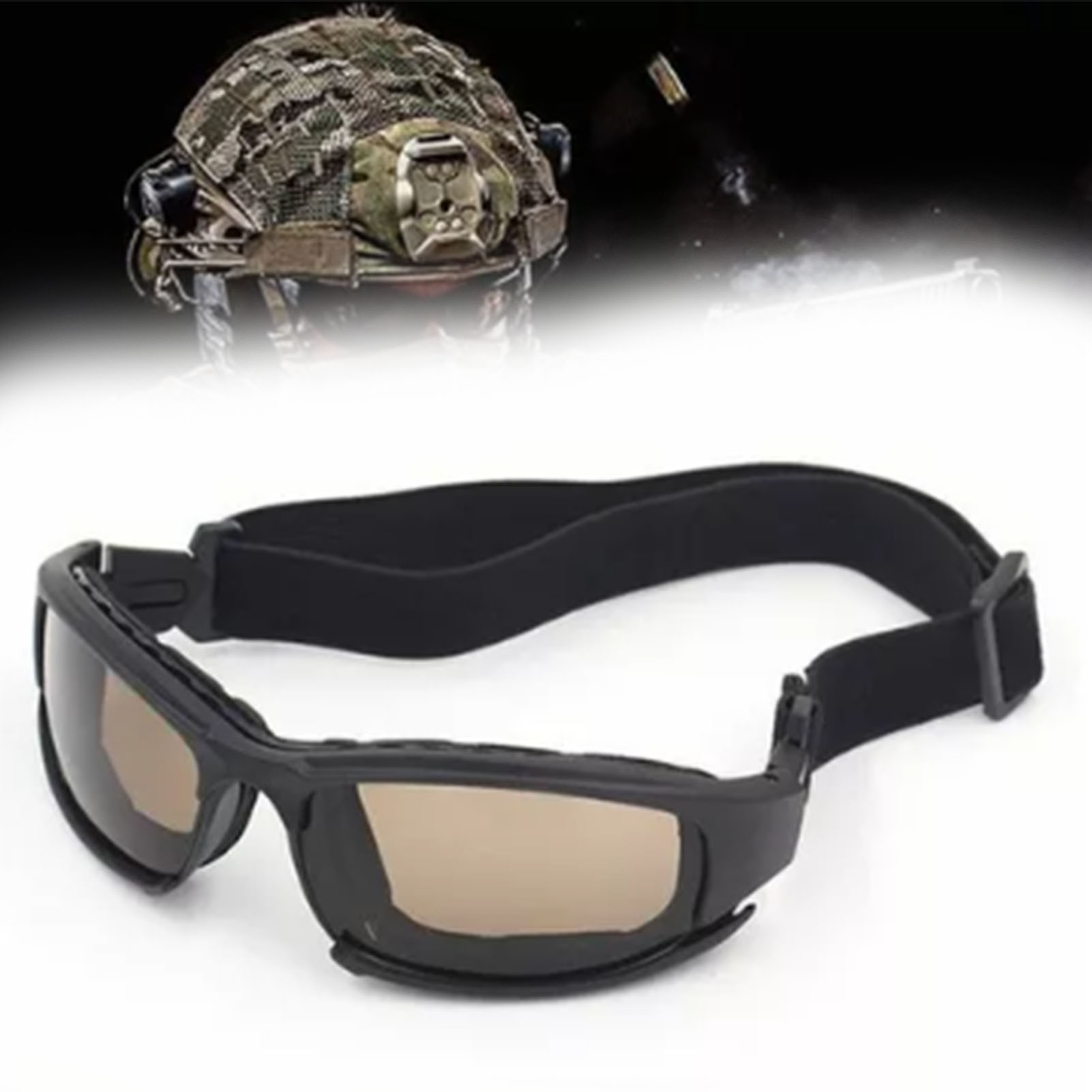 Winddichte, Stoßfeste, Uv-schützende, Leichte Polycarbonat-motorradbrille Mit Sonnenblende Für Fahrer.