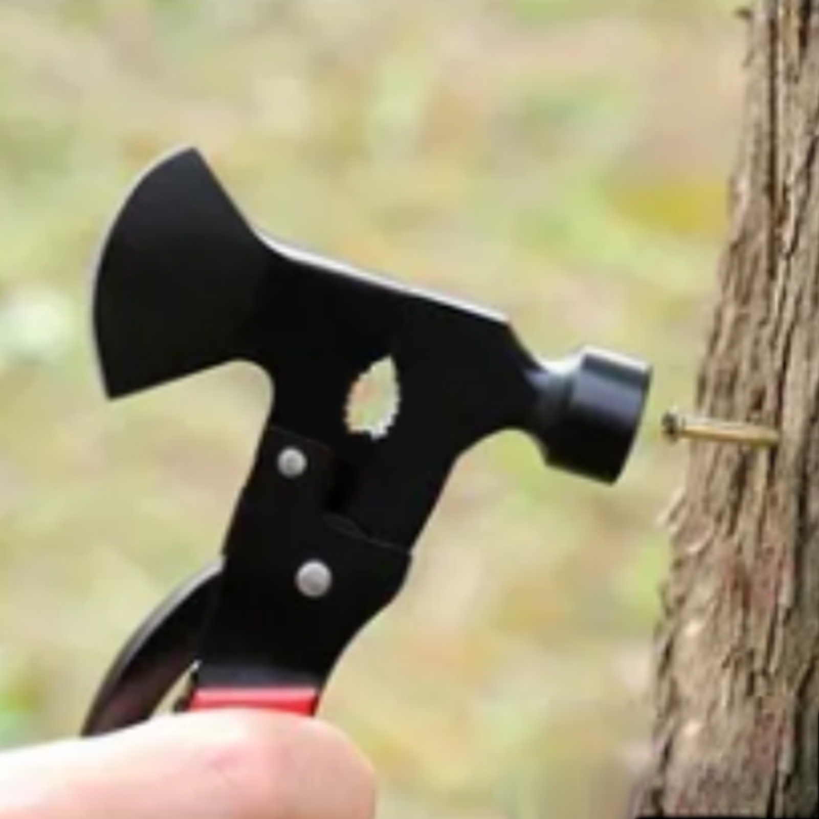 Multifunktionsaxt Aus Edelstahl, Tragbarer Notfallhammer Für Outdoor-camping, Eloxierter Aluminiumgriff, Robustes Überlebenswerkzeug
