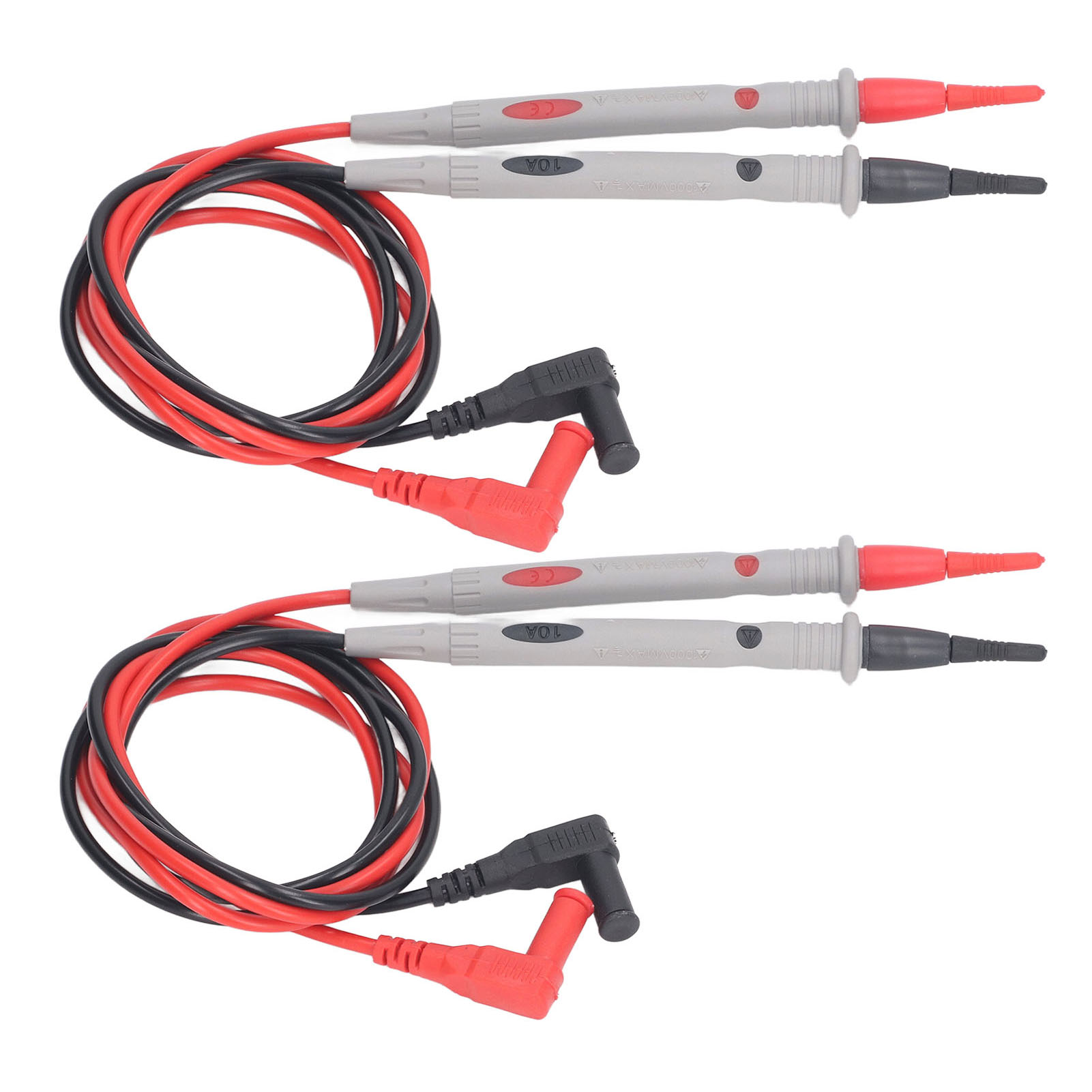 Set Mit 2 Paar Multimeter-messleitungen, Silikon-messspitzen, Universellen 1000v 10a-elektrokabeln, Messspitzen-set