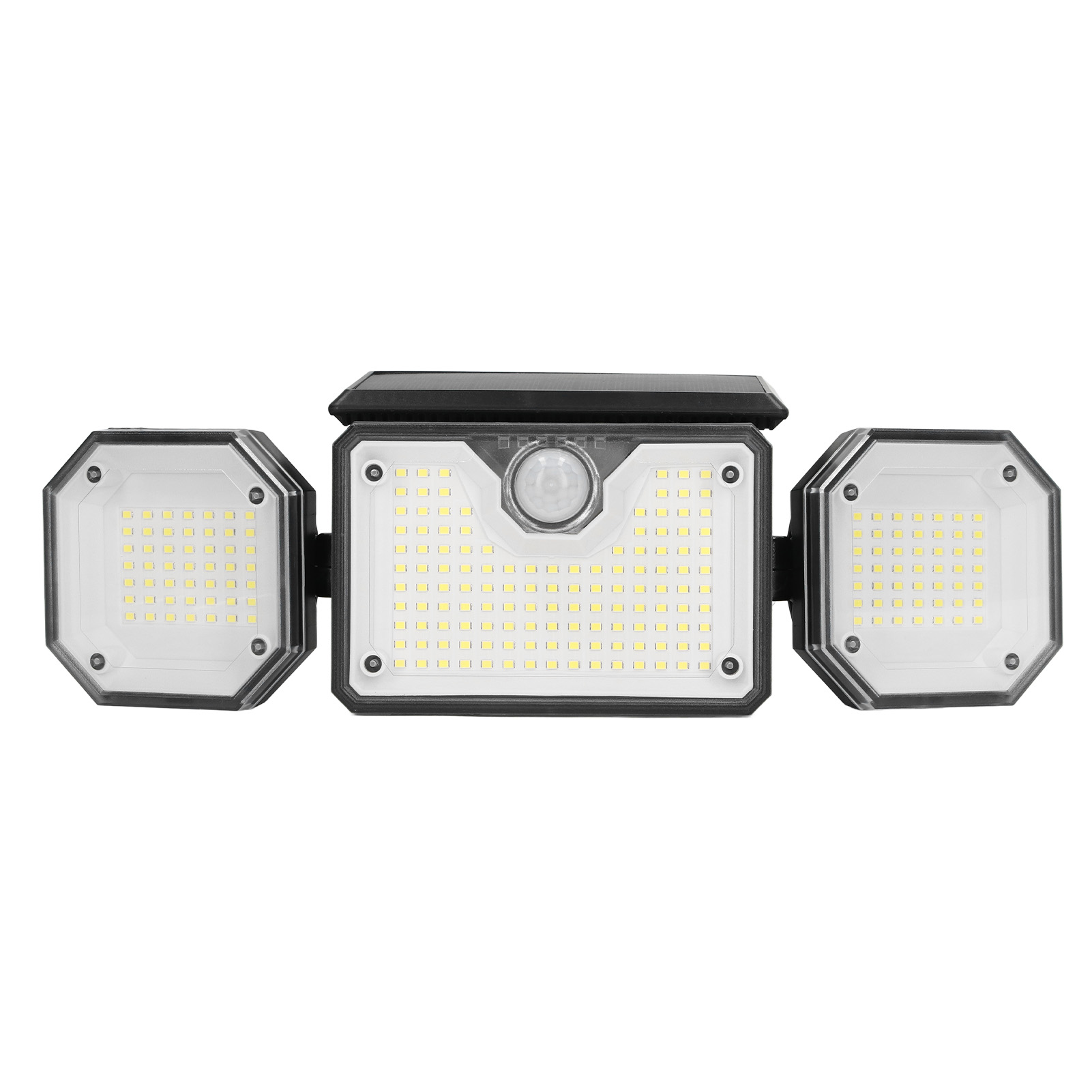 Dreiflammige Solar-außenleuchte Mit Bewegungsmelder, Wasserdicht (ip65), Inklusive Fernbedienung, Sicherheitsstrahler Für Einfahrt Und Zaun