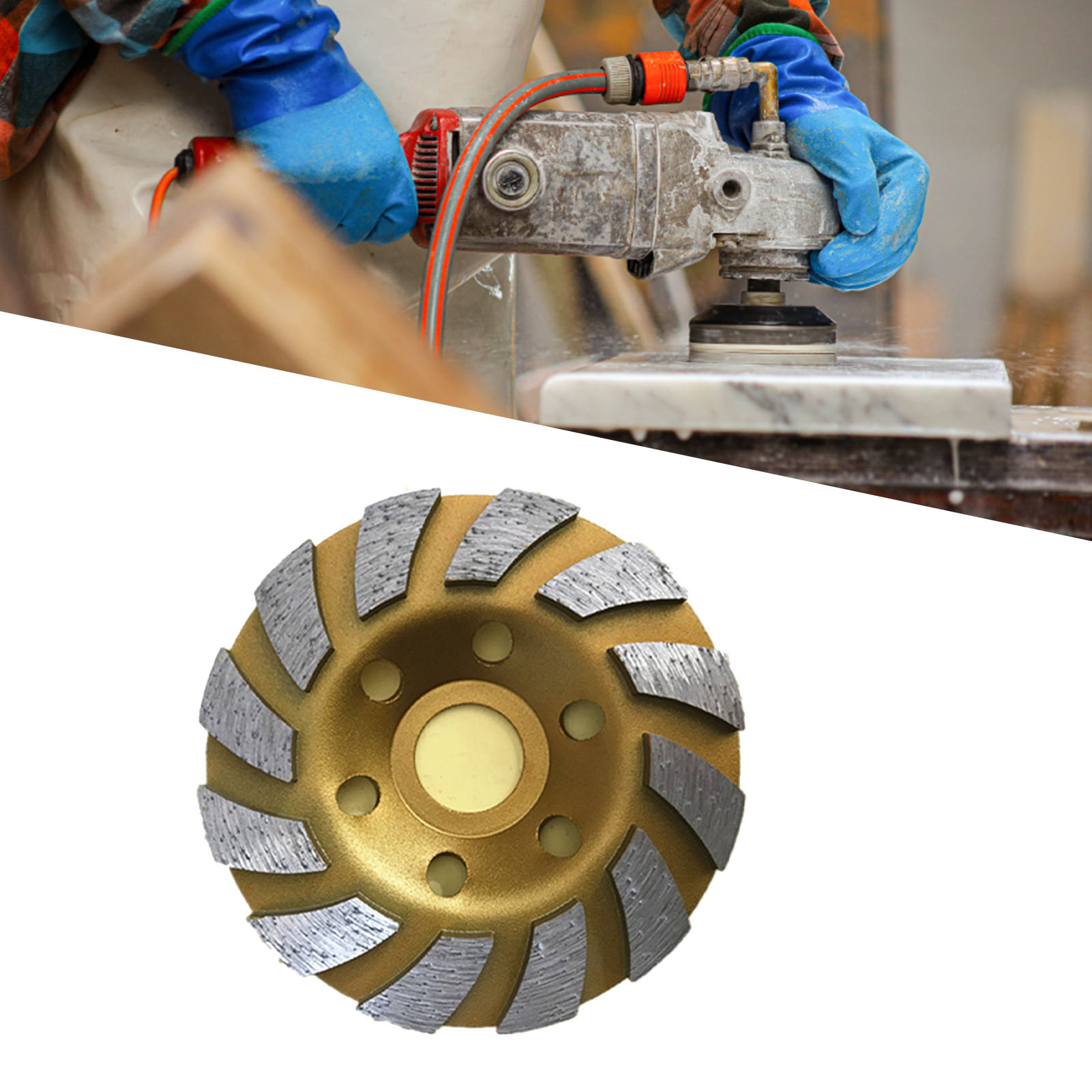 100-mm-schleifscheibe Aus Hochfestem Stahl, Industrielle Metallbearbeitung, Schleifscheibe Für Marmor, Stein Und Beton
