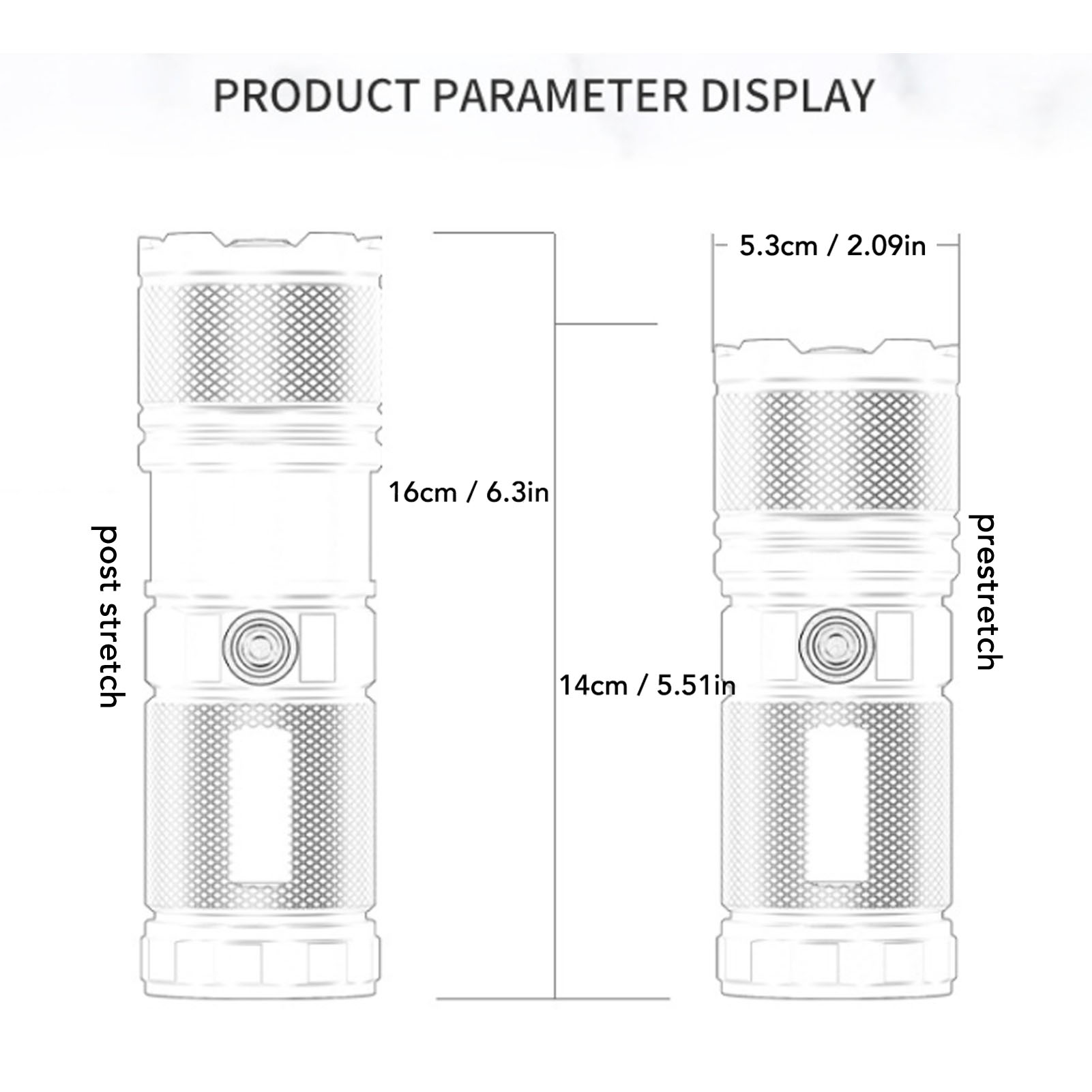 Wiederaufladbare Usb-c-taschenlampe, 5400-mah-akku, Aluminiumlegierung, Laserzoom, Gestensteuerung, Leistungsstarke Led