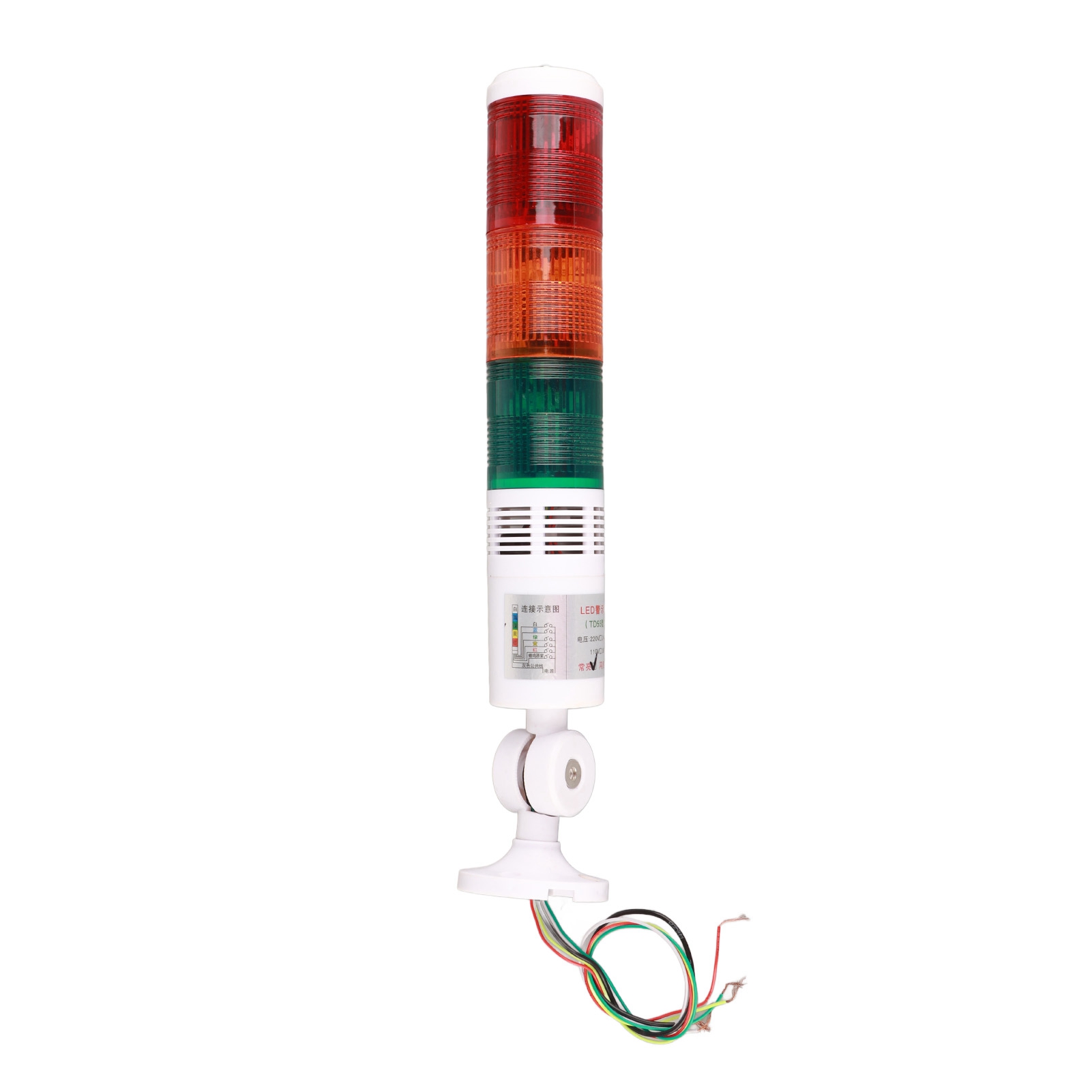 3-stufige Led-ampel (rot, Gelb, Grün), Schutzart Ip54, Faltbare Industrie-warnleuchte Mit Summer, 24 V Dc