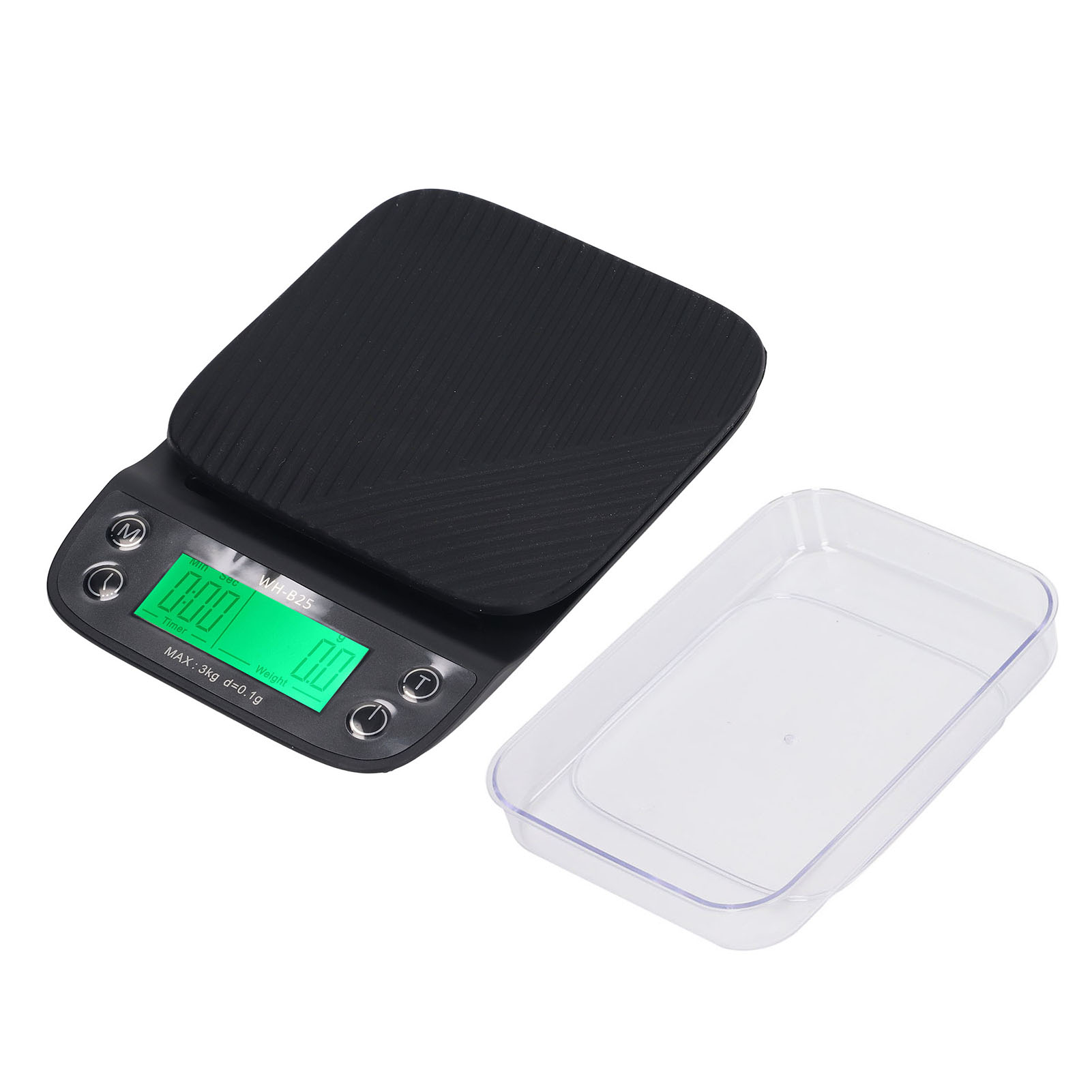 Digitale Küchenwaage (3 Kg) Mit Einer Genauigkeit Von 0,1 G, Digitalanzeige Und Wasserdichter Silikonmatte Zum Abmessen Von Lebensmitteln, Tee Und Anderen Lebensmitteln.