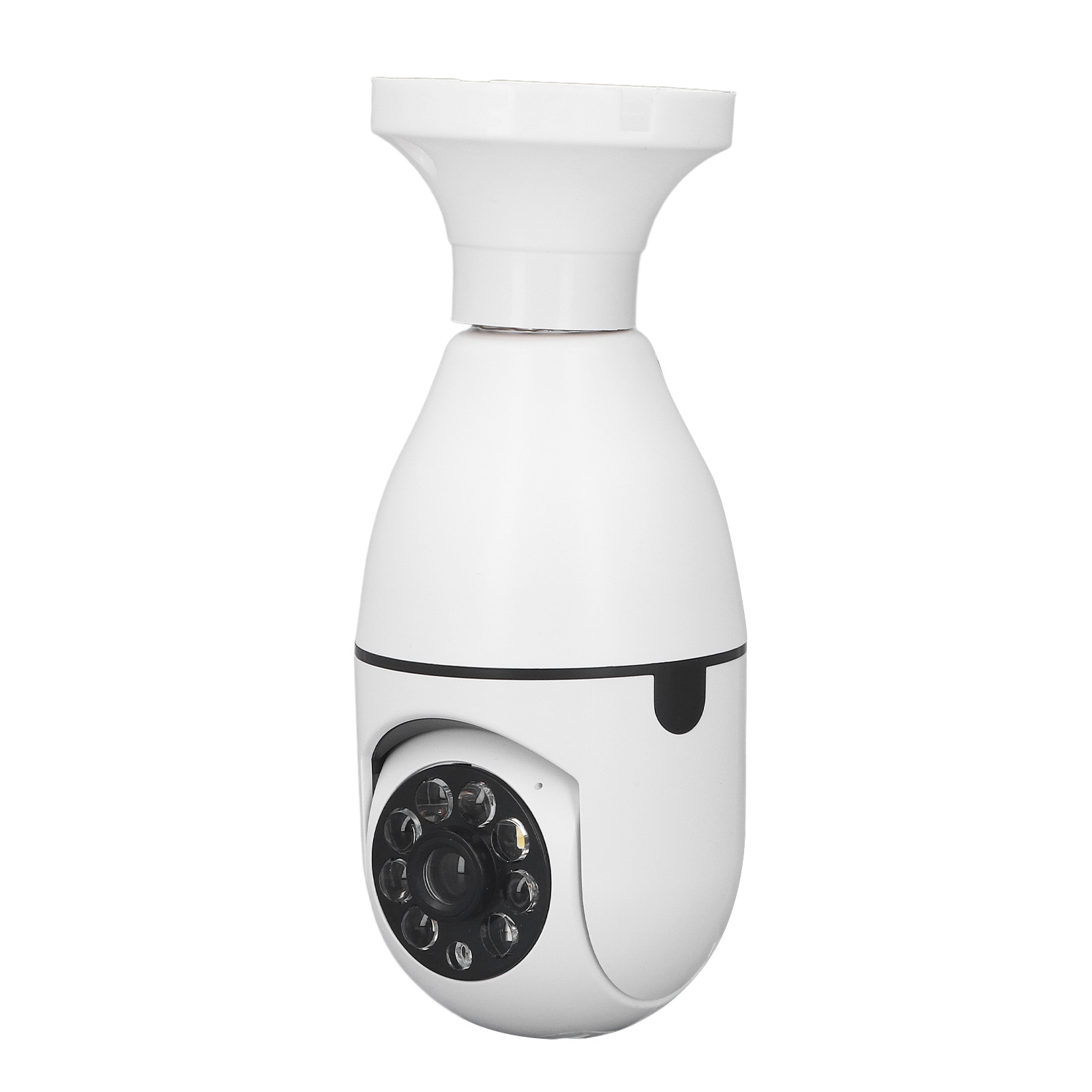 100-w-wlan-überwachungskamera, 20 M Nachtsicht, Gegensprechanlage, 360°-drehung, E27-sockel, Für Den Innenbereich, 110–240 V, Heimüberwachung