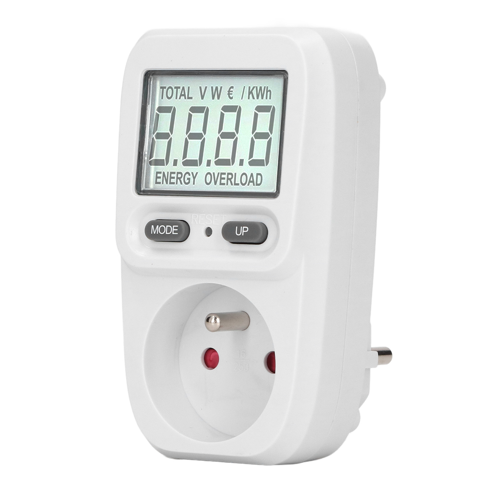 Intelligente, Vernetzte Steckdose Mit Stromverbrauchsmessung, Digitaler Wattmeteranzeige, Leistungsprüfer, 230-v-stecker (französischer Standard), Energiemonitor.