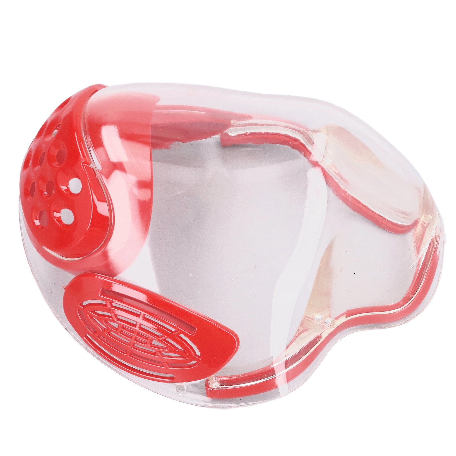 Transparente, Beschlagfreie Und Spritzwassergeschützte Pc-gesichtsmaske Mit Atemfilter, Gesichtsschutz Für Erwachsene Lehrer, Rot