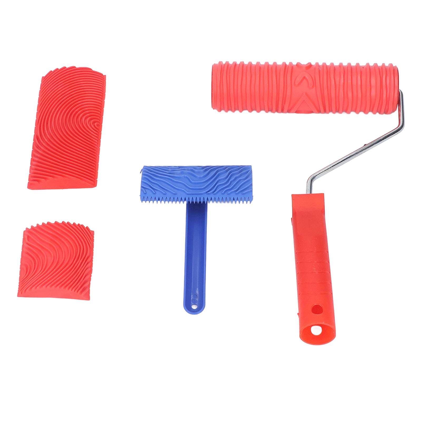 Set Mit 5 Farbrollern In Holzoptik, Struktur- Und Musterwerkzeug Für Wände, Räume, Diy-dekoration, Mit Griff.