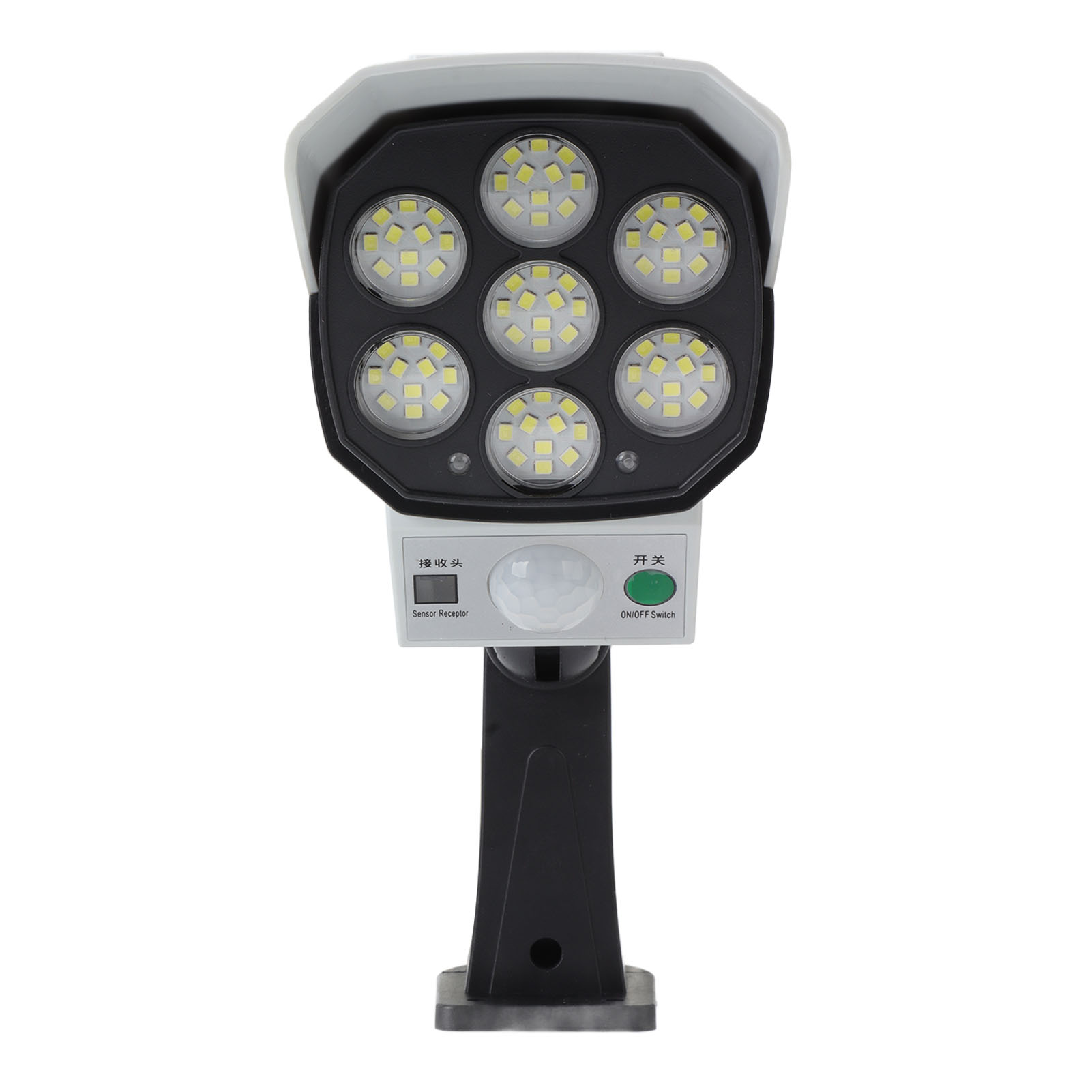 Hochsichere Solar-bewegungsmelderleuchte, Ip64 Wasserdichte Attrappe Einer Kamera, Empfindlicher Led-scheinwerfer Mit Fernbedienung, Für Den Außenbereich.