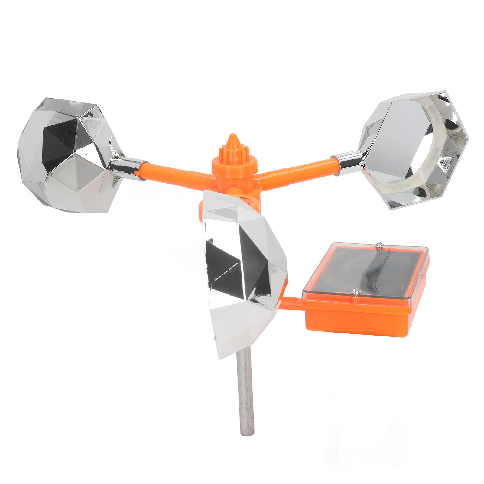 Solarbetriebene Vogelscheuche Mit Blinklicht, 360°-drehung, Vogelabwehr Für Obstgärten Und Gärten, Weißes Licht, Erdspießbefestigung, Pflanzenschutz