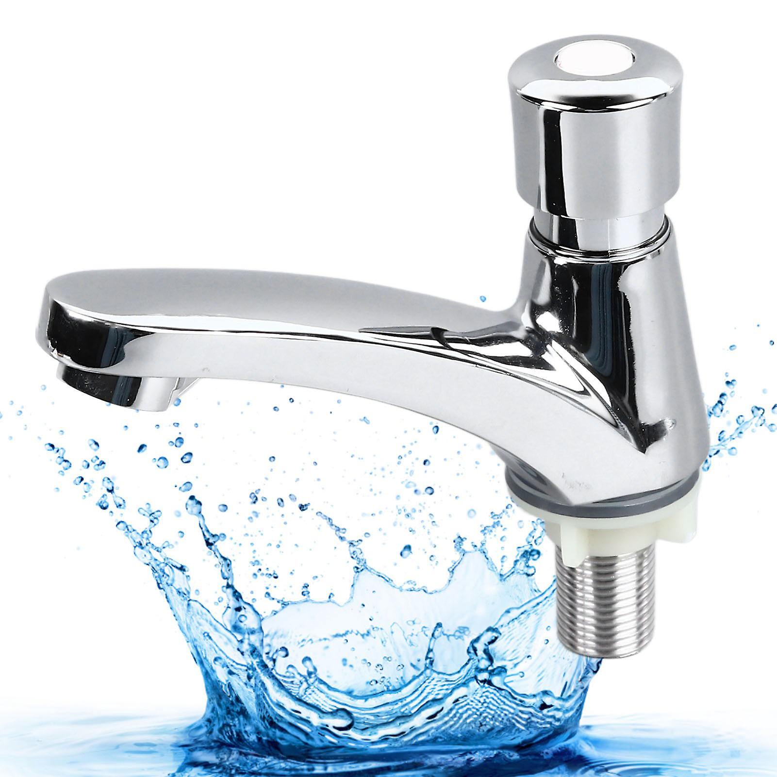 Waschtischarmatur Mit Druckknopf, Wassersparend, Staubdicht, Zuverlässig Und Langlebig, Verzögerte Spülung Für Den Hausgebrauch, Nur Kaltwasser
