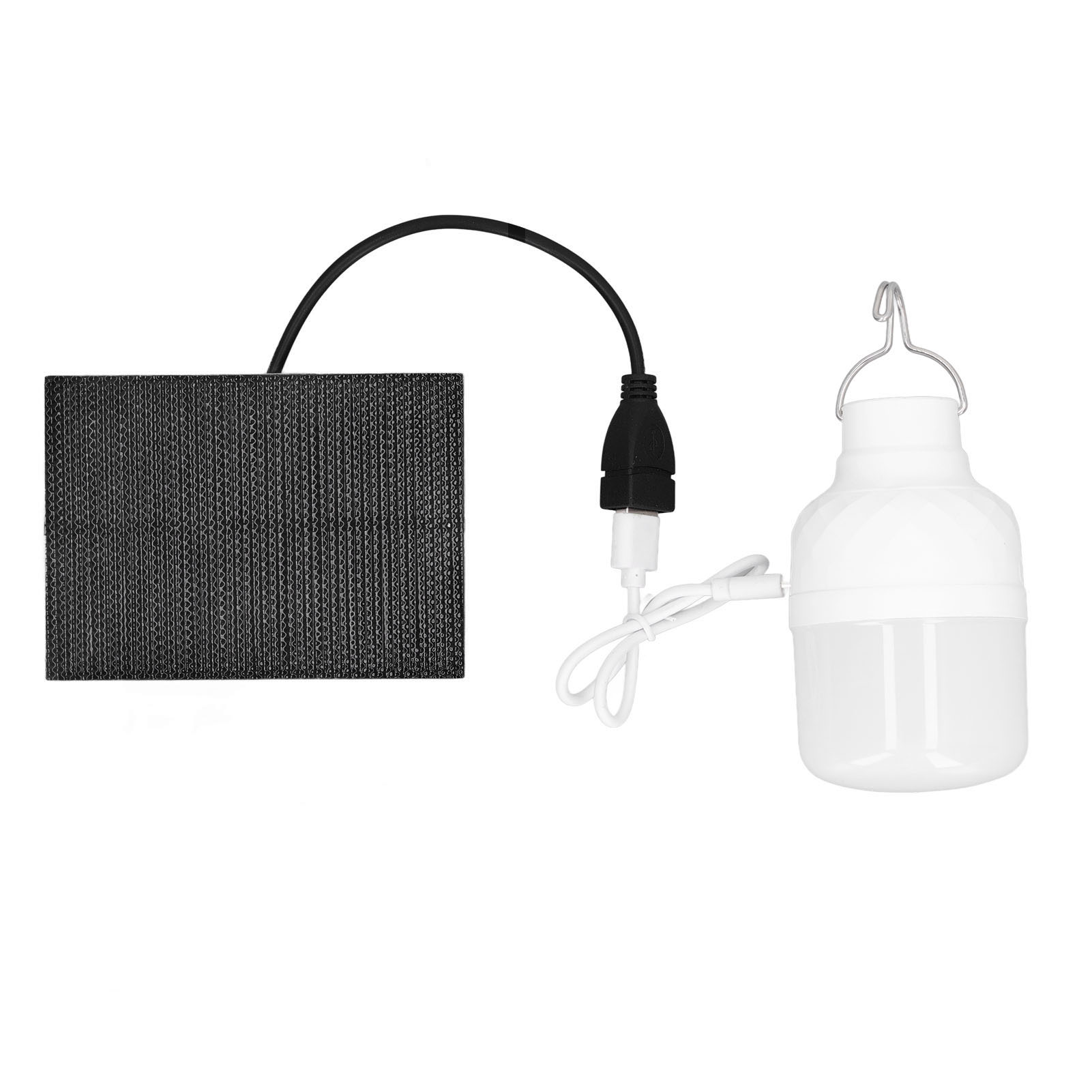 40-w-solar-led-lampe (5000 K, 1500 Lm), Tragbare Beleuchtung Mit 3-w-5-v-solarpanel Für Camping Und Angeln