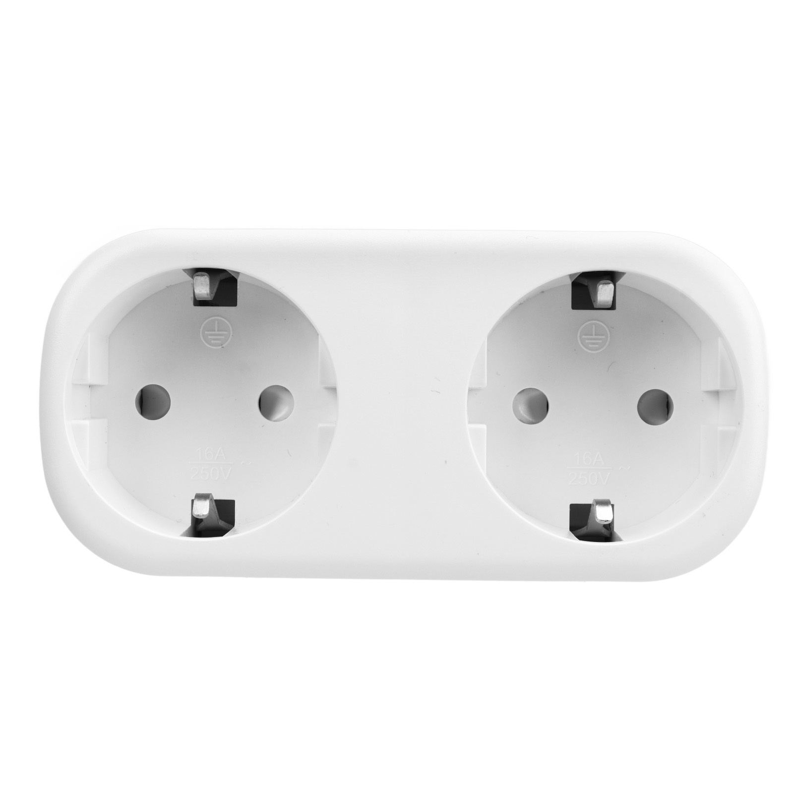 Intelligente 2-in-1-wlan-steckdose, Sprachsteuerung Für Hausautomation, Eu-stecker 220–250 V, Max. 16 A, Kompatibel Mit Alexa Und Google Home